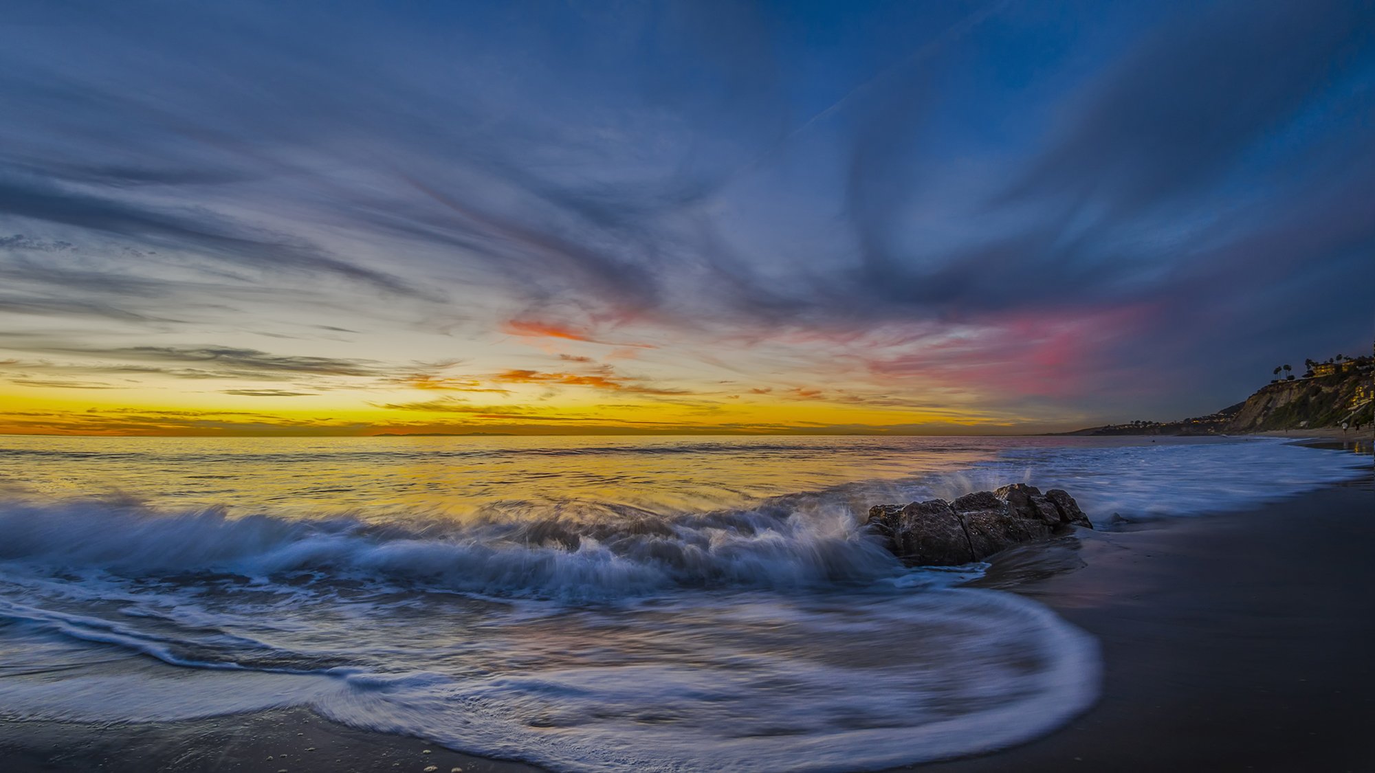 monarch beach dana point californie océan pacifique océan côte plage coucher de soleil