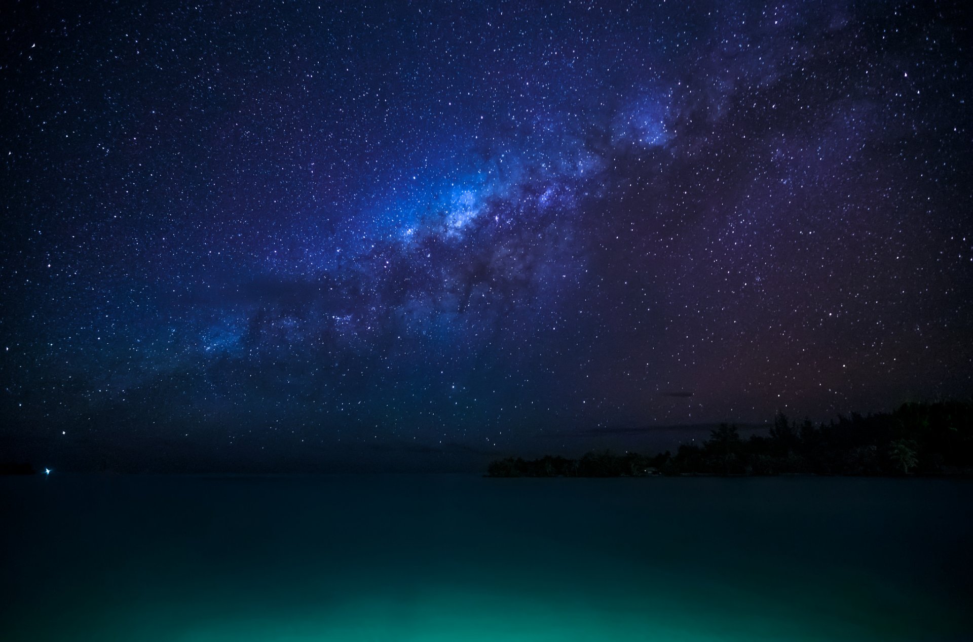 french polynesia coast tropics milky way