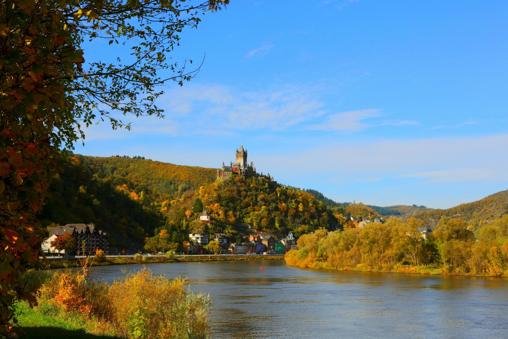 deutschland fluss cochem burg stadt foto