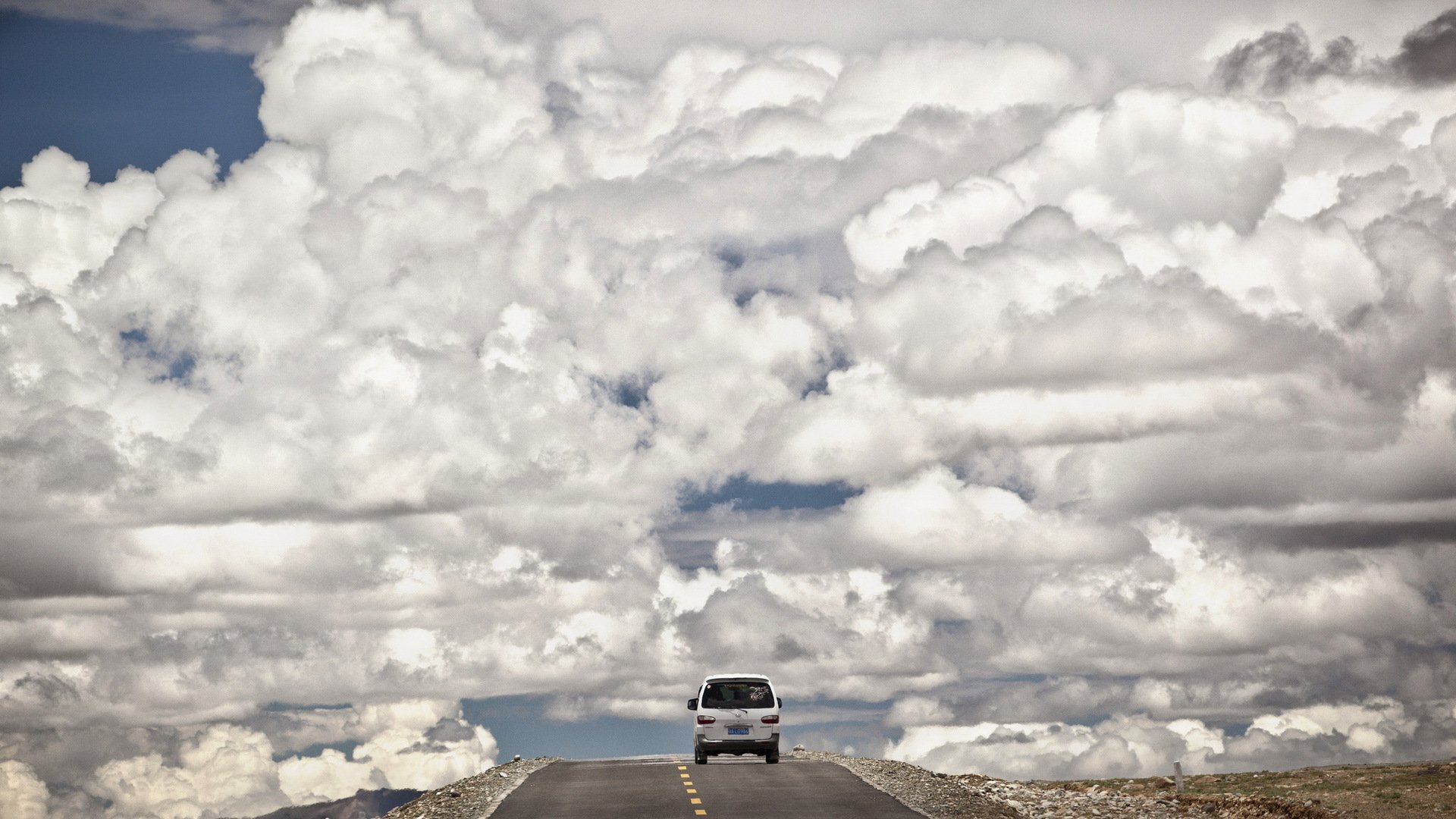 carretera coche cielo paisaje