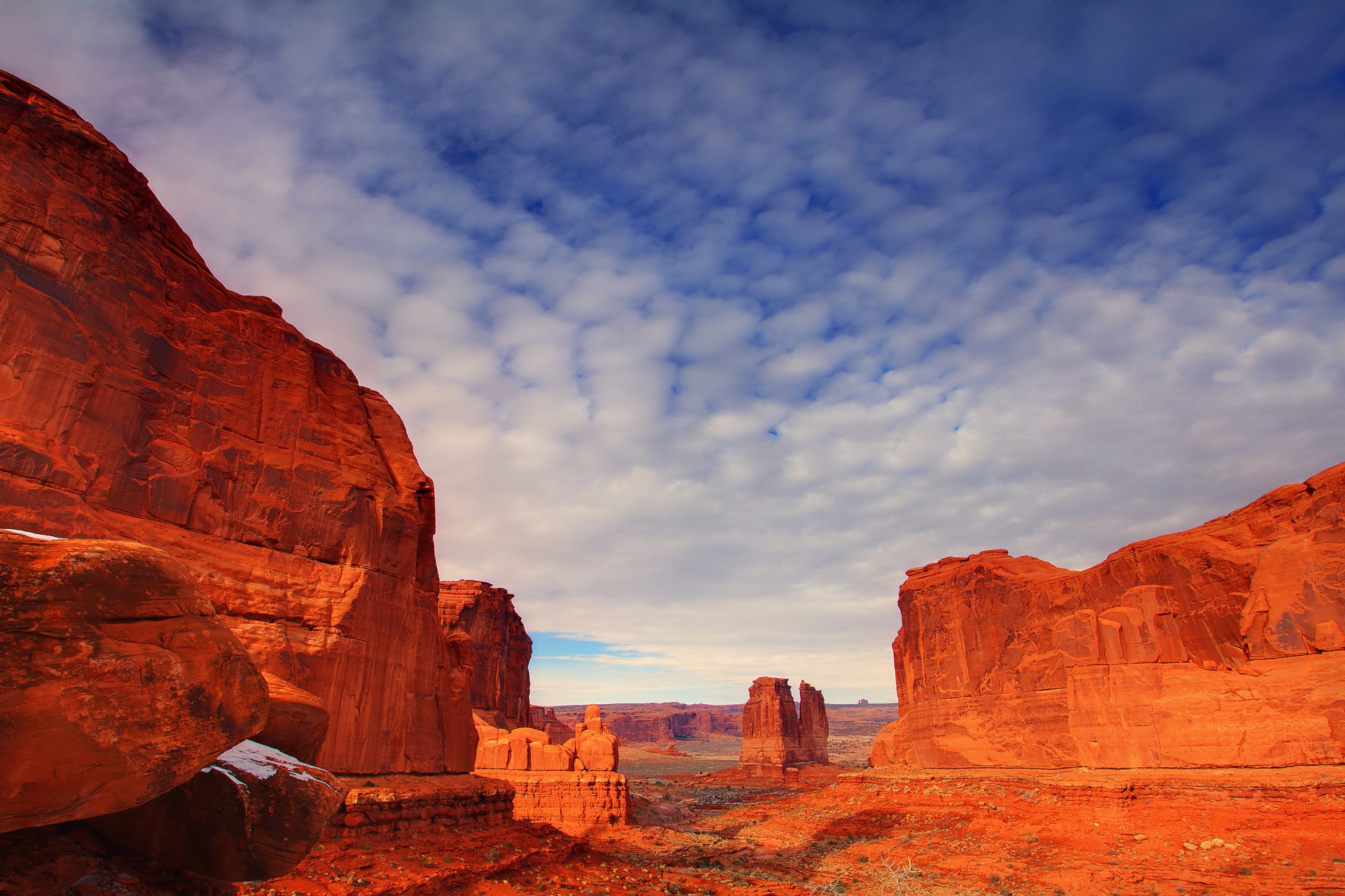 arco parco nazionale usa montagne rocce rocce cielo nuvole