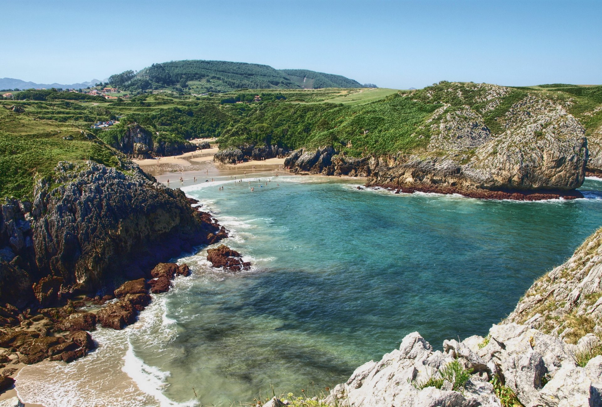 costa spagna mare paesaggio cantabrico baia natura foto