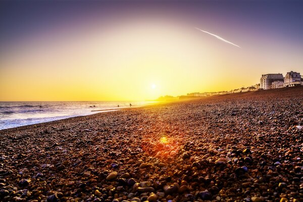 Dawn on the stone coast