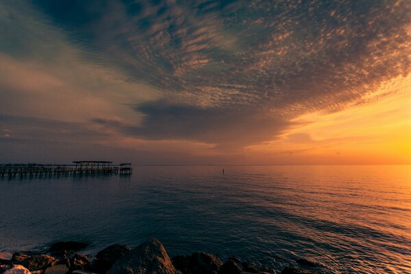 Sonnenaufgang am Meer in Texas