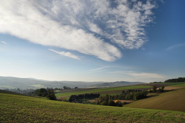 Australia is hills, trees and fields