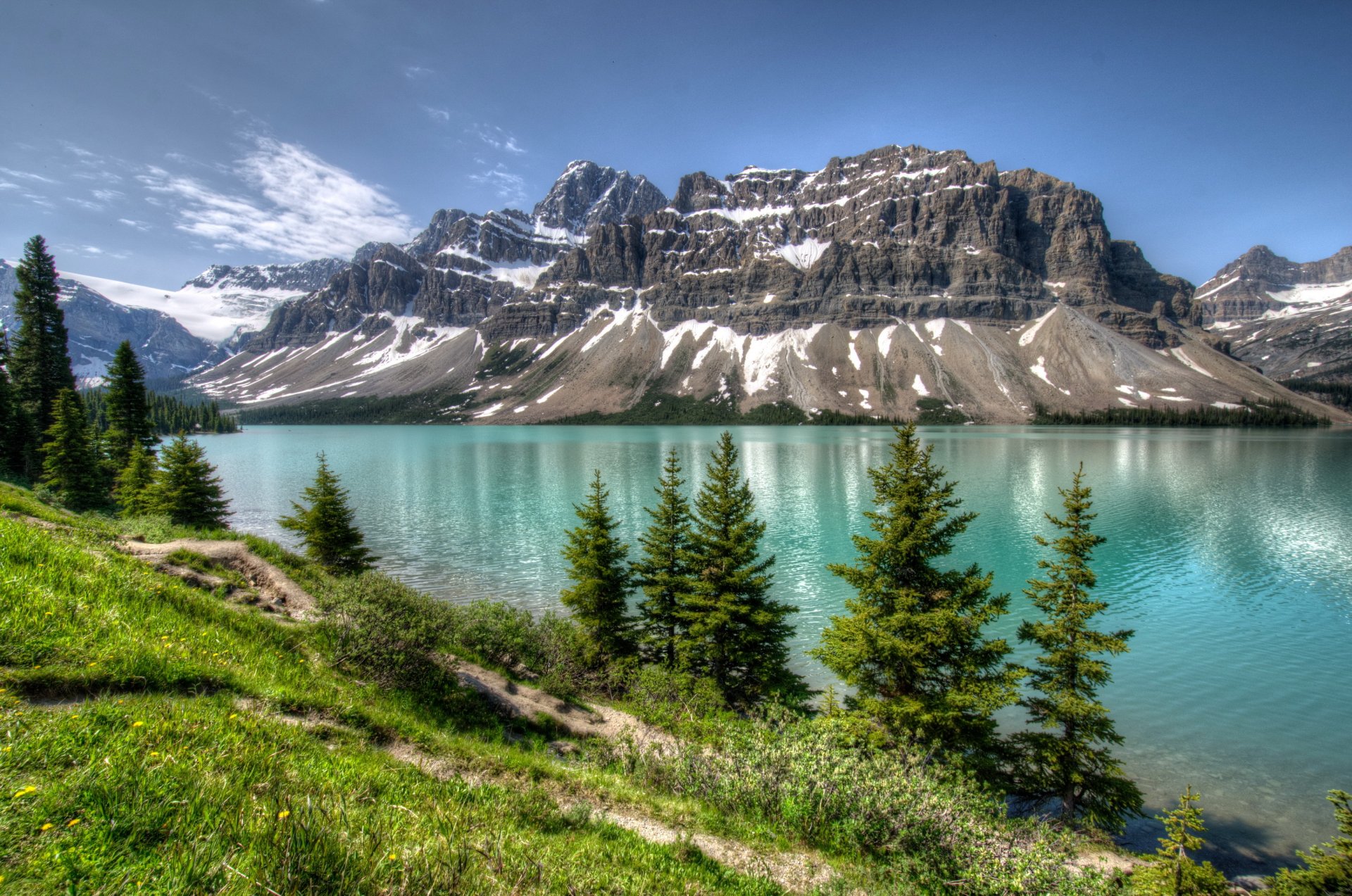 lago montagna stati uniti parco paesaggio banff natura