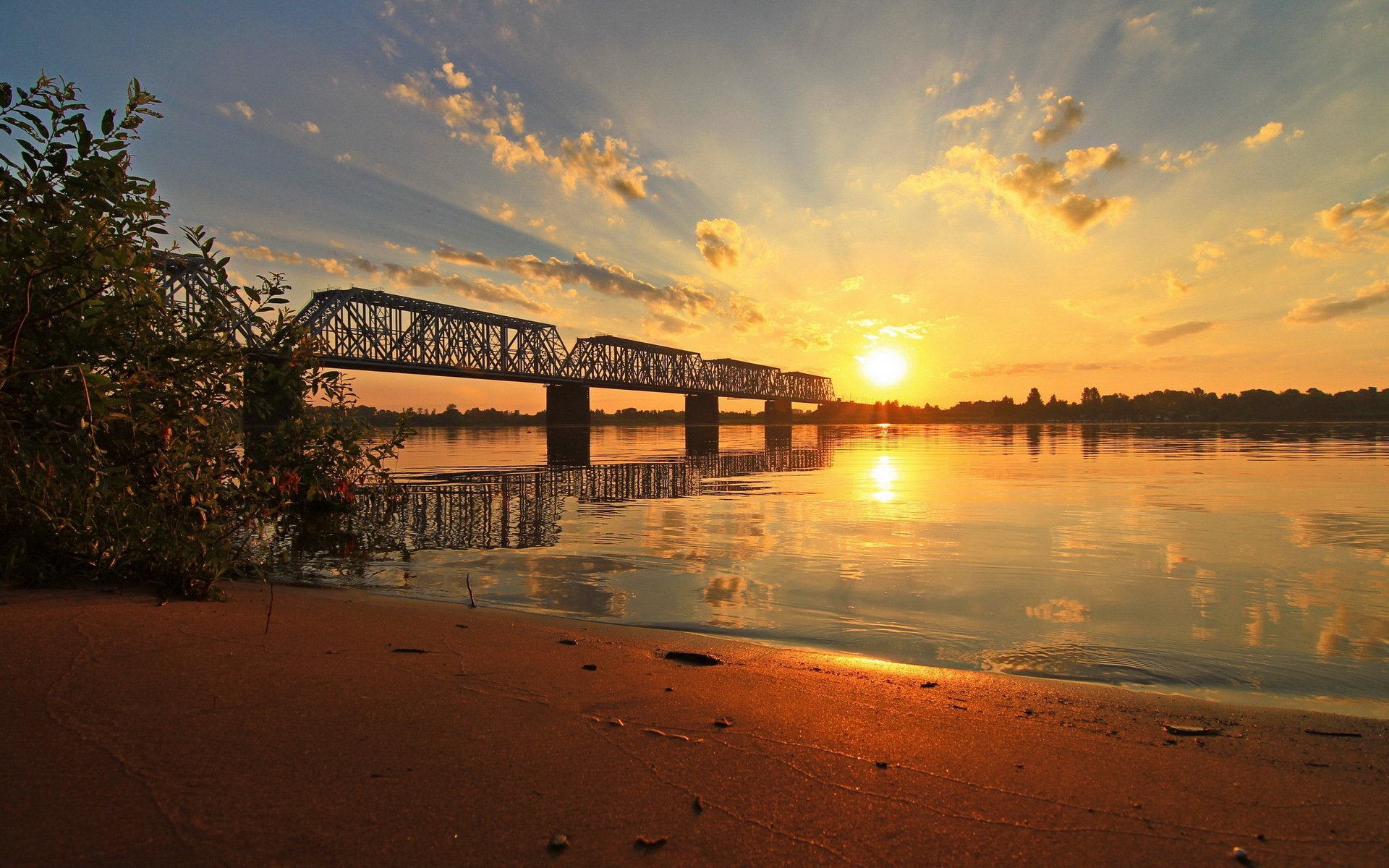 wolga brücke jaroslawl morgendämmerung fluss