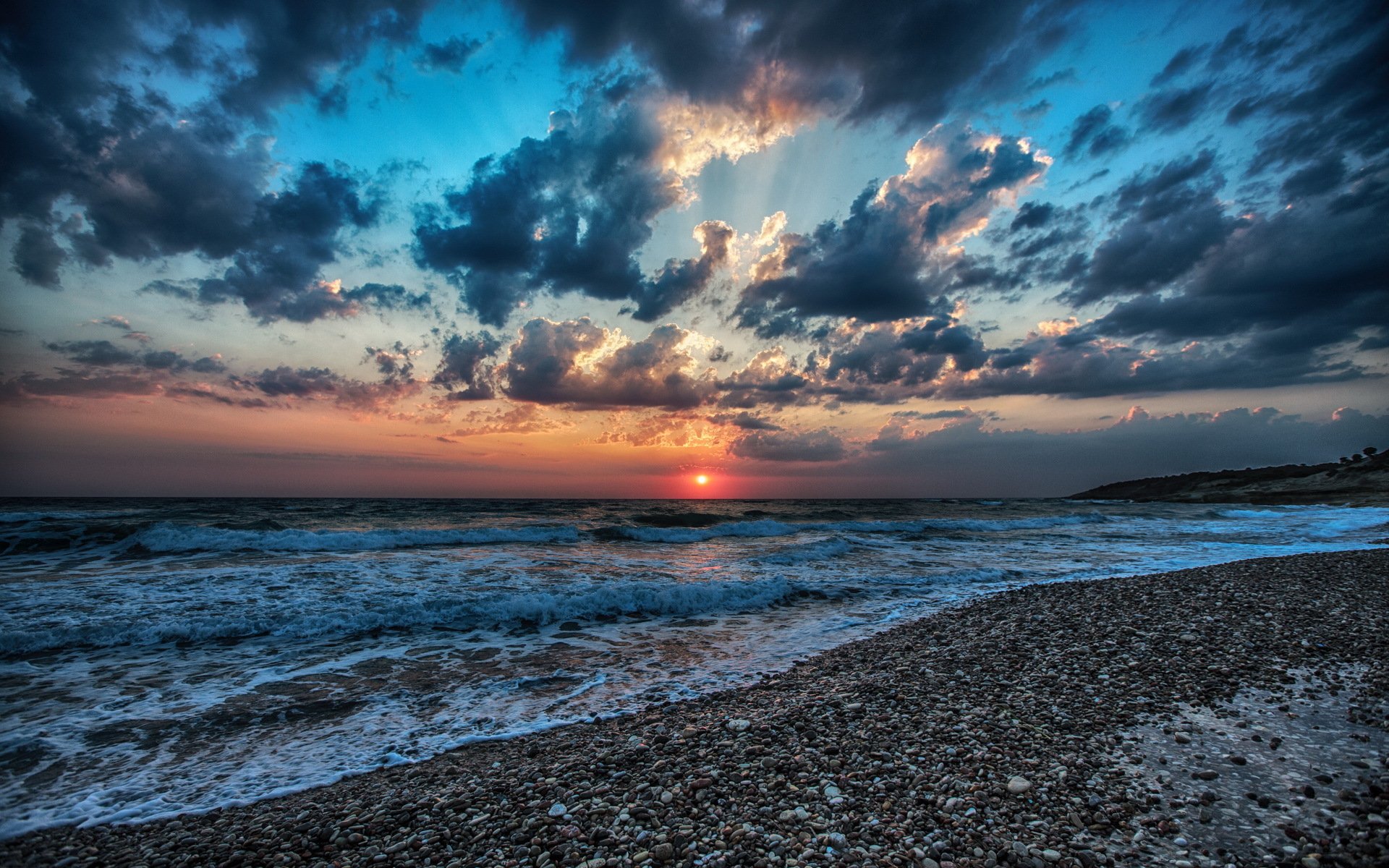 meer sonnenuntergang landschaft