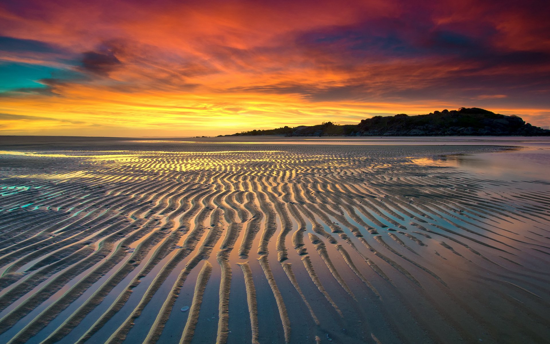 puesta de sol mar paisaje