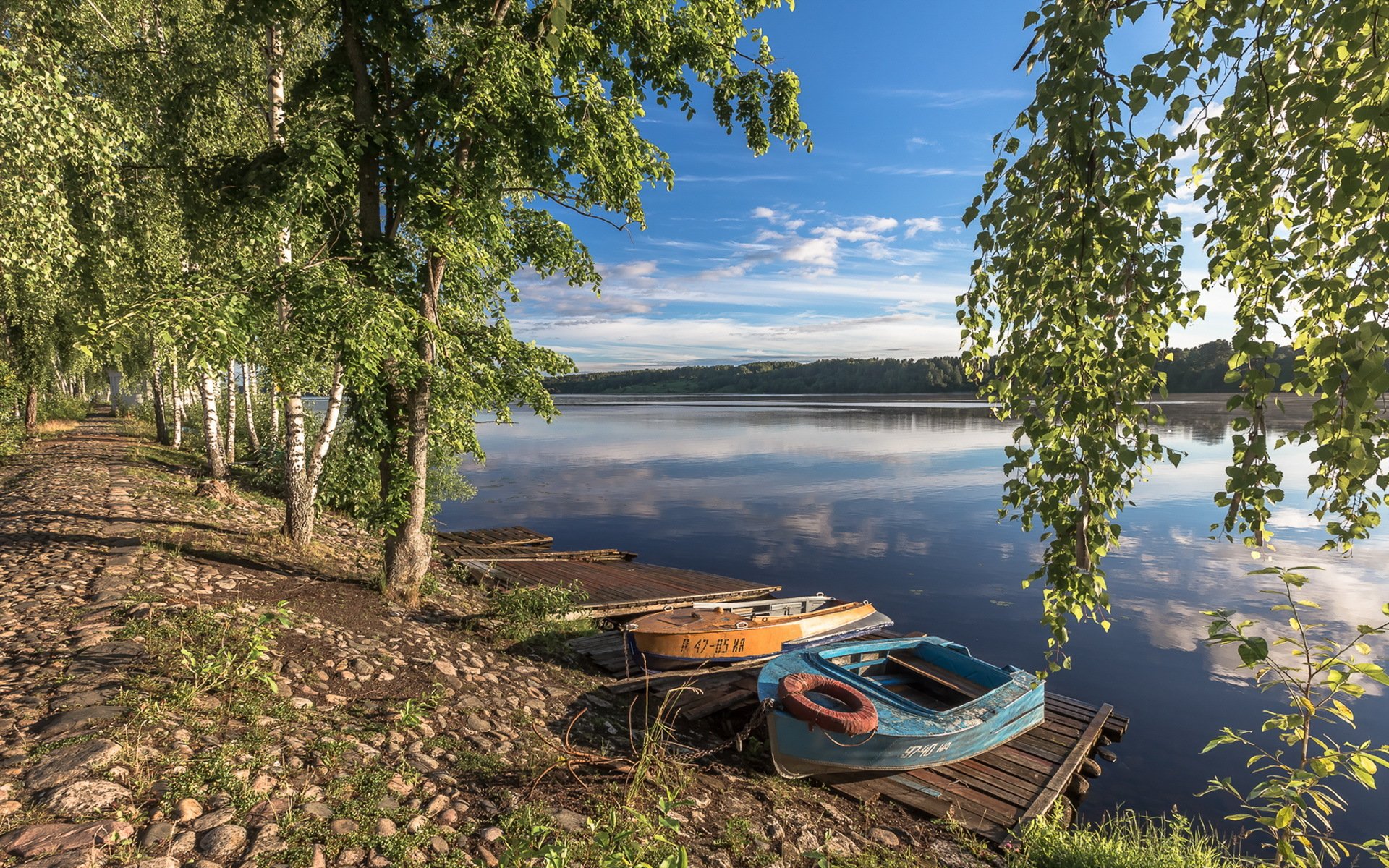 fluss boote sommer