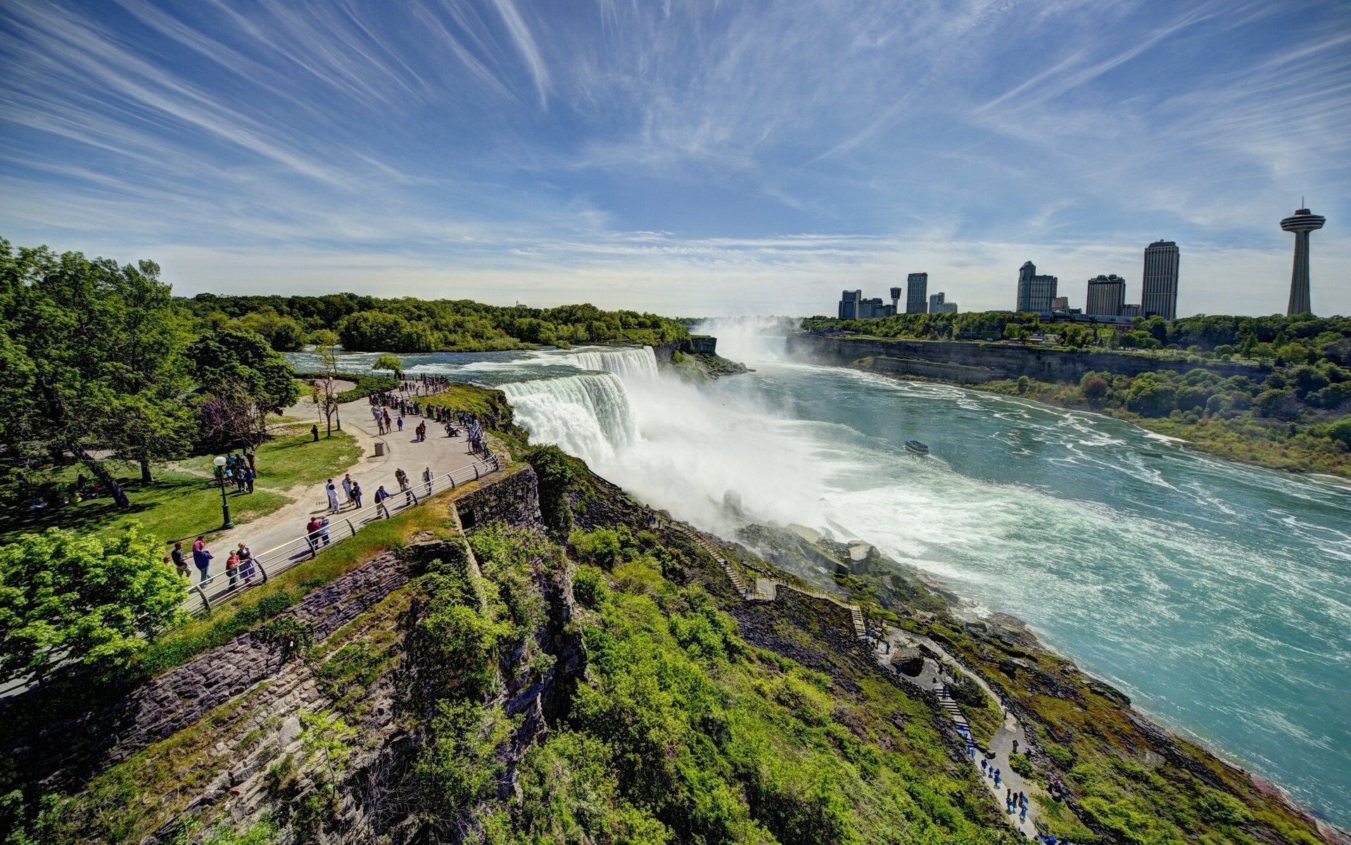 cascate del niagara new york stati uniti panorama