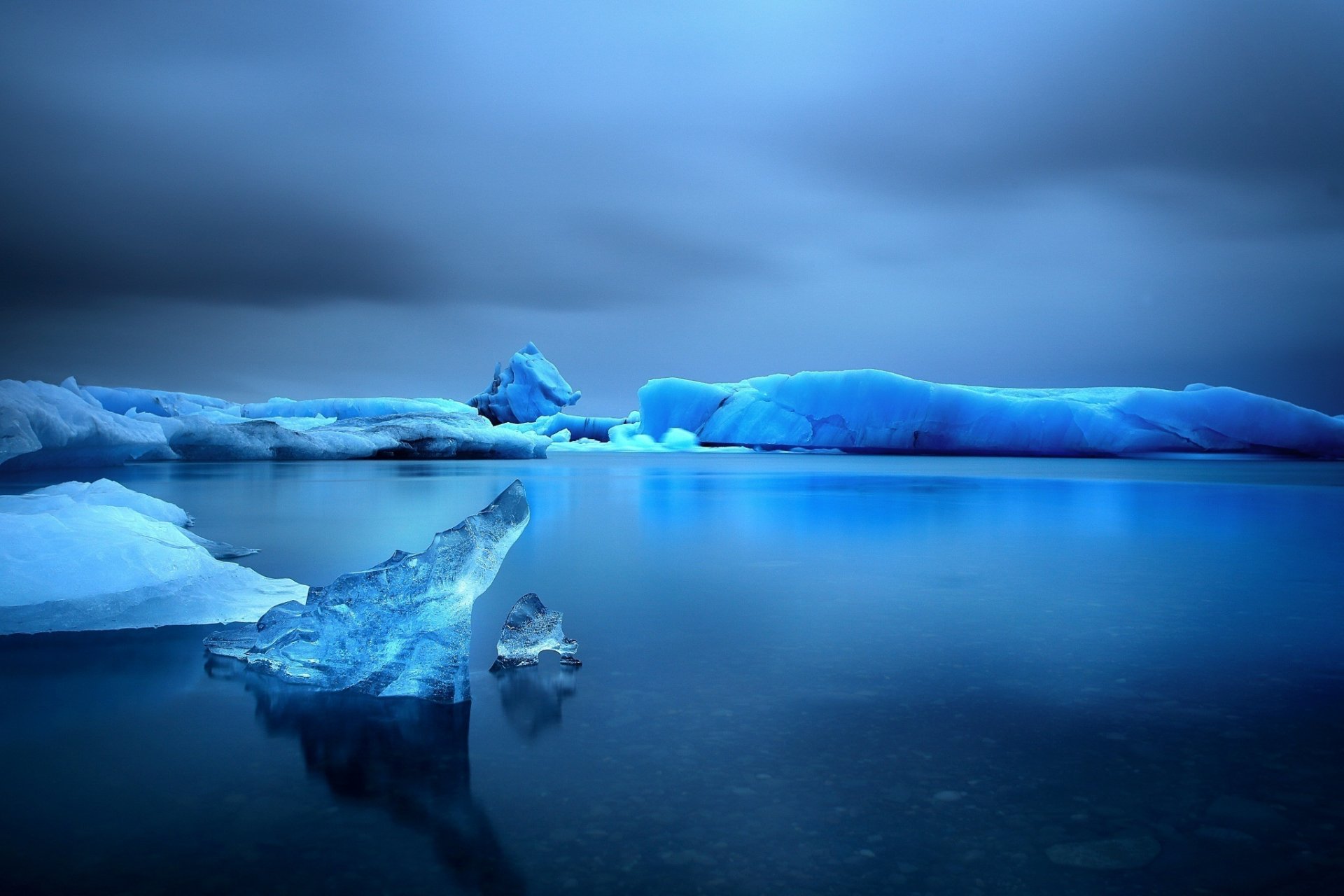 hiver neige lac glace eau mer ciel crépuscule hiver soir hd