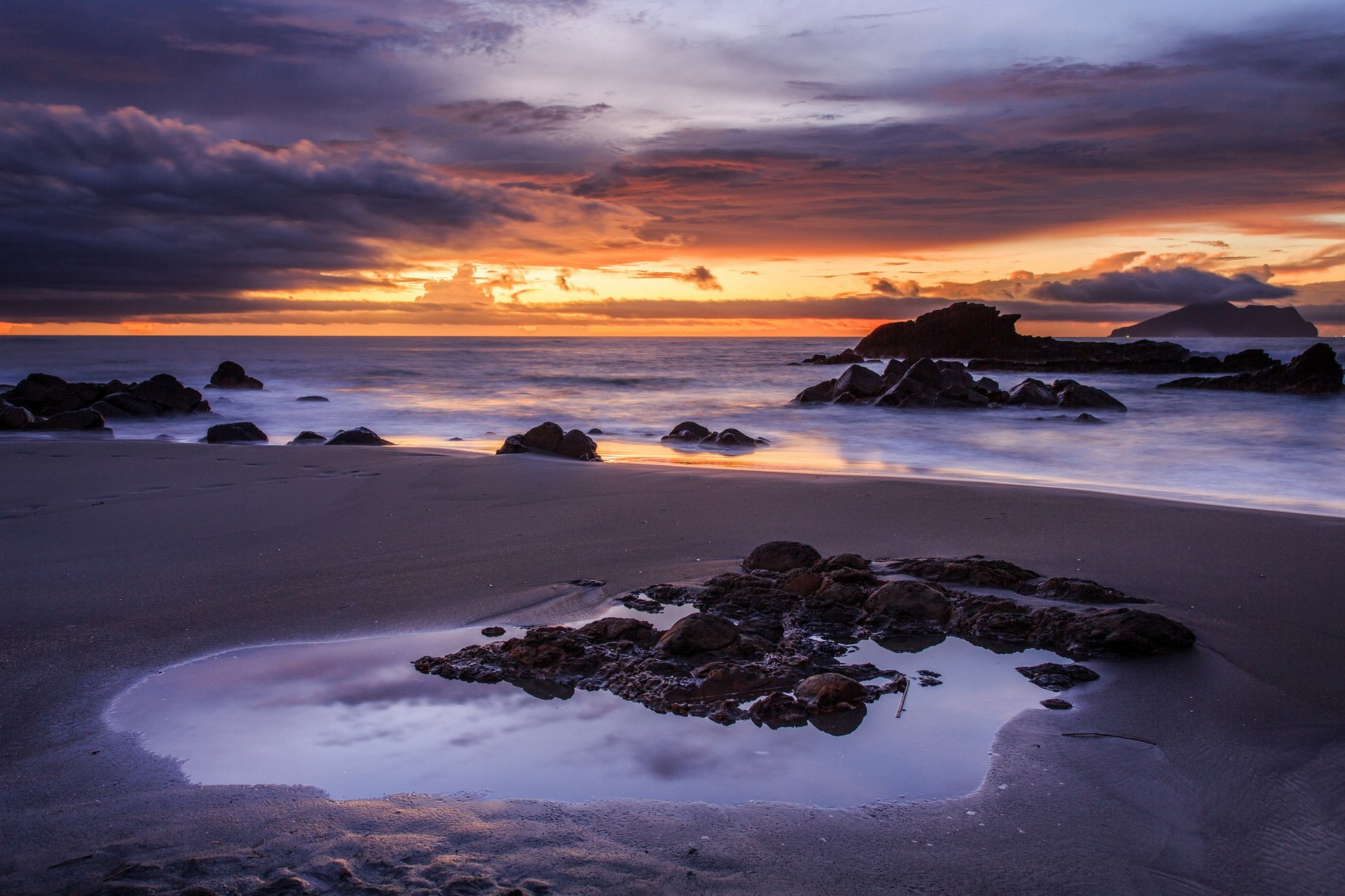 meer sonnenuntergang landschaft