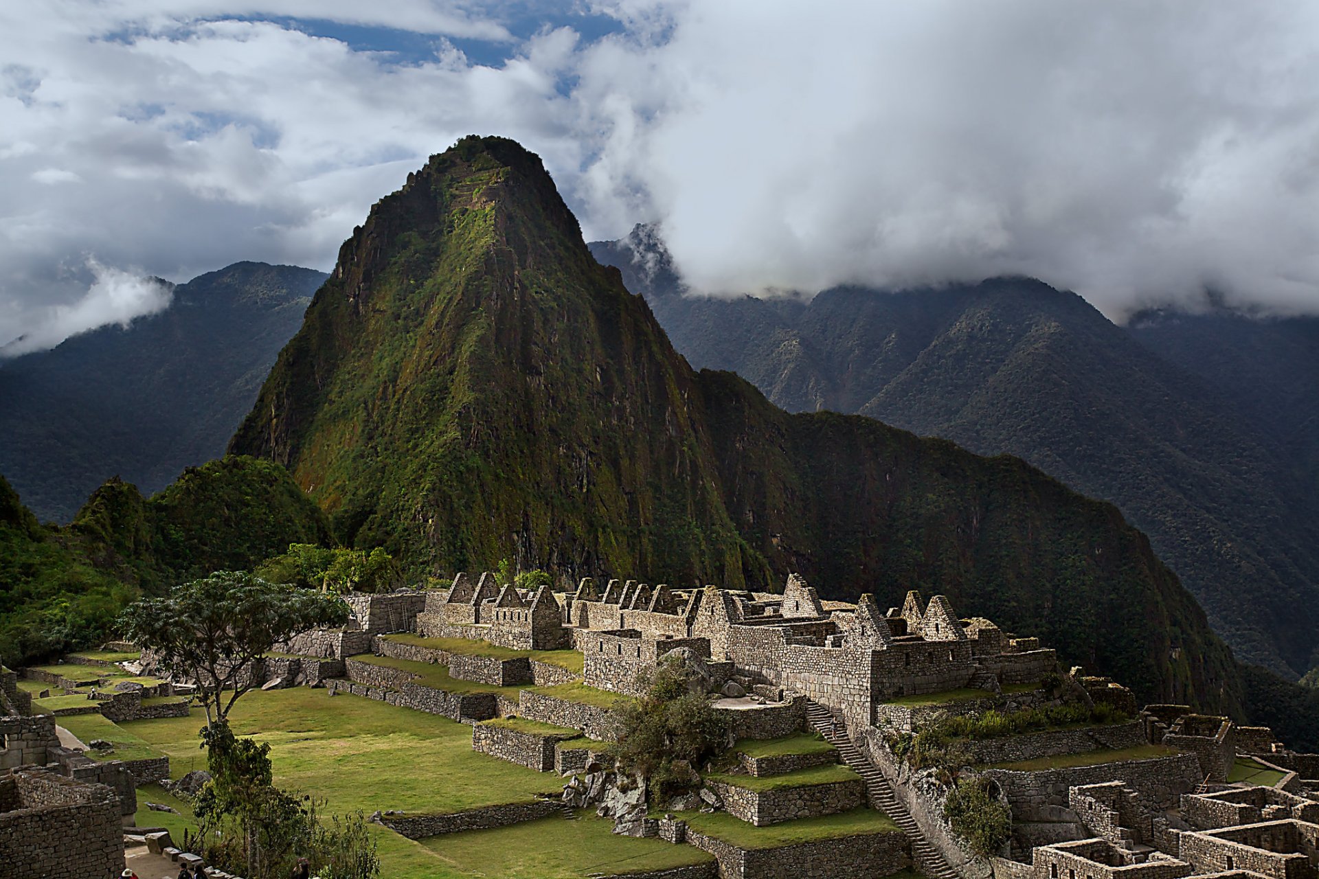 machu picchu perù cielo montagne inca rovine rovine città