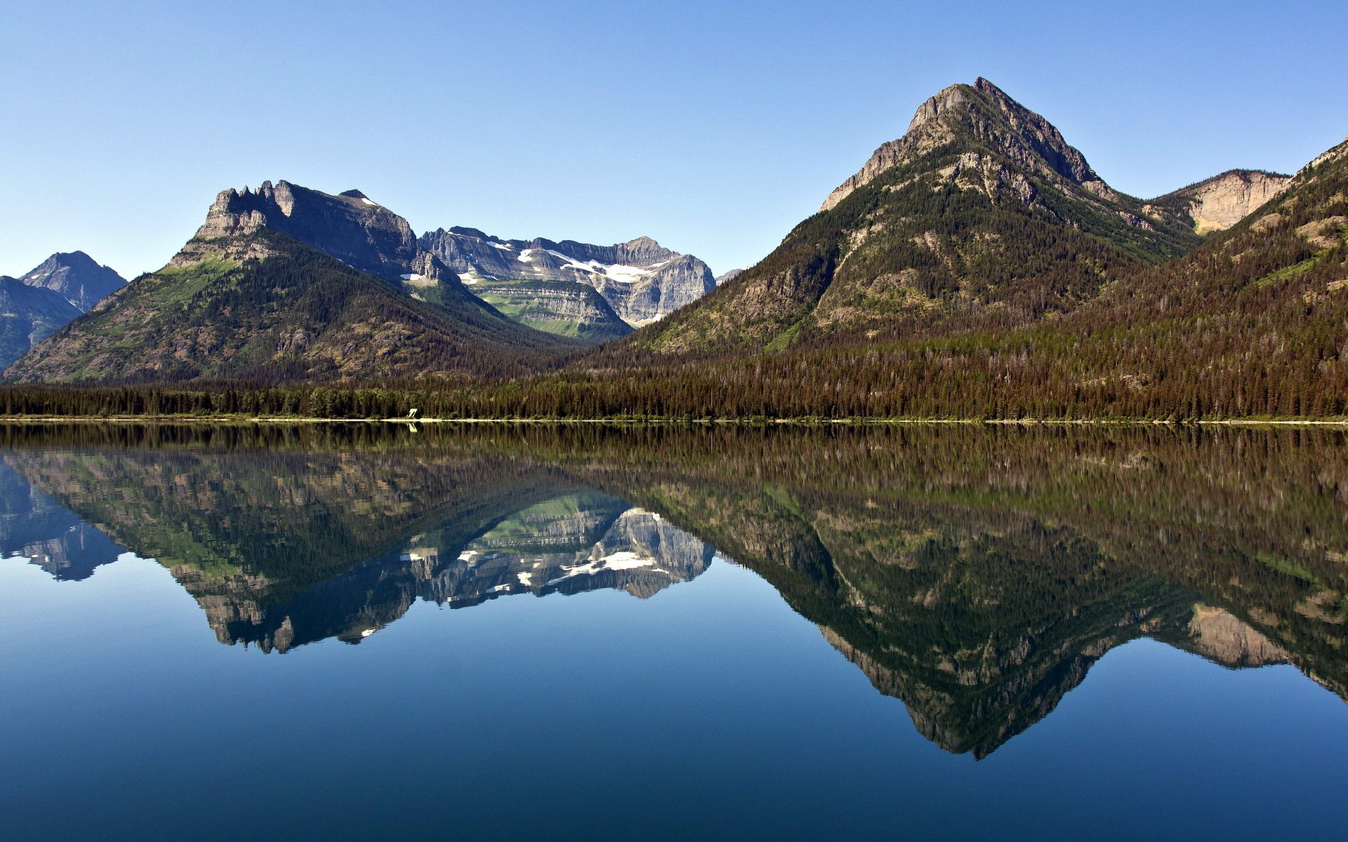 lake mountain nature landscape