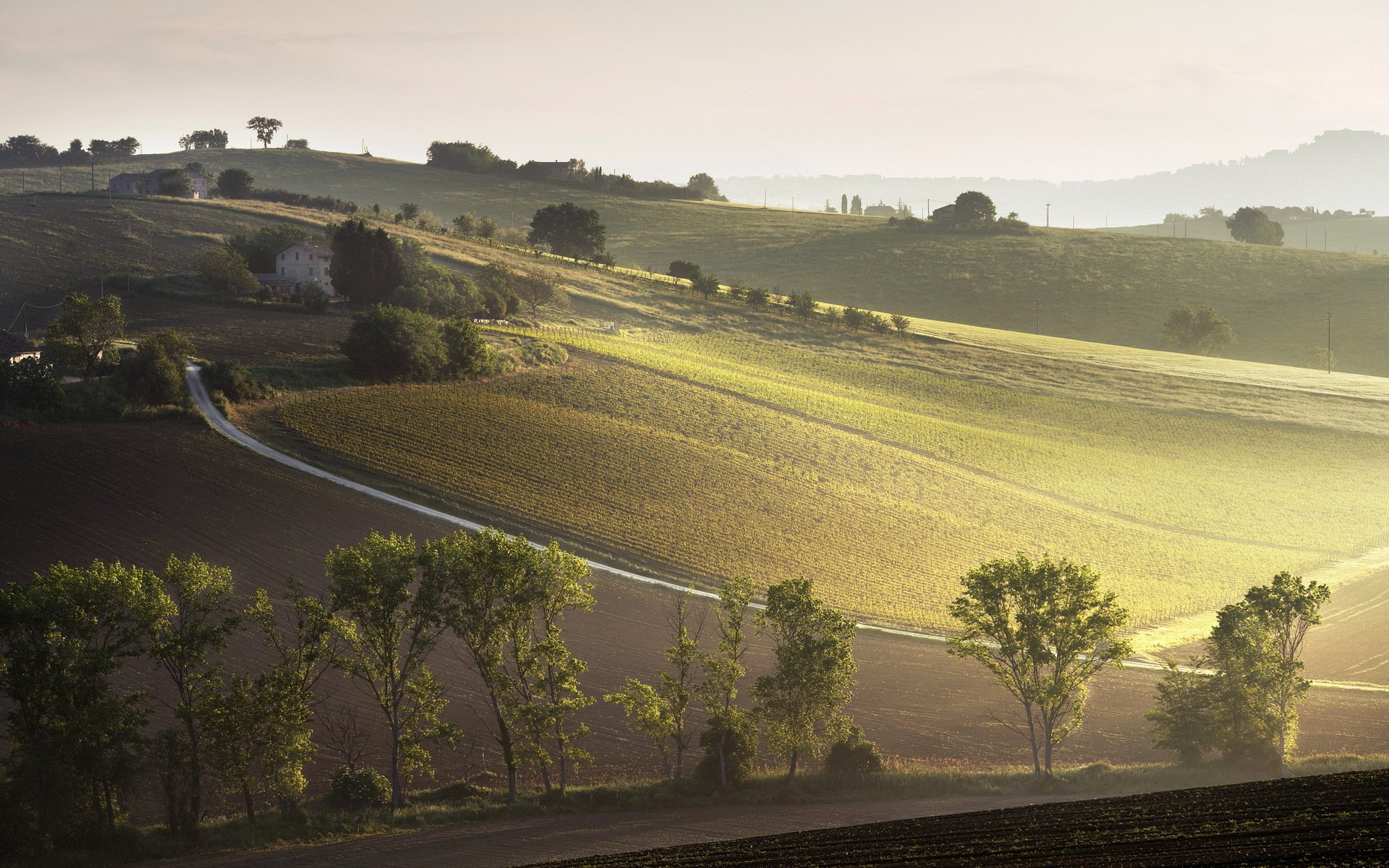 raggi del mattino paisaje italiano