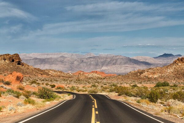 A highway in a mountainous area