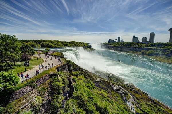 Npanorama des chutes du Niagara aux États-Unis