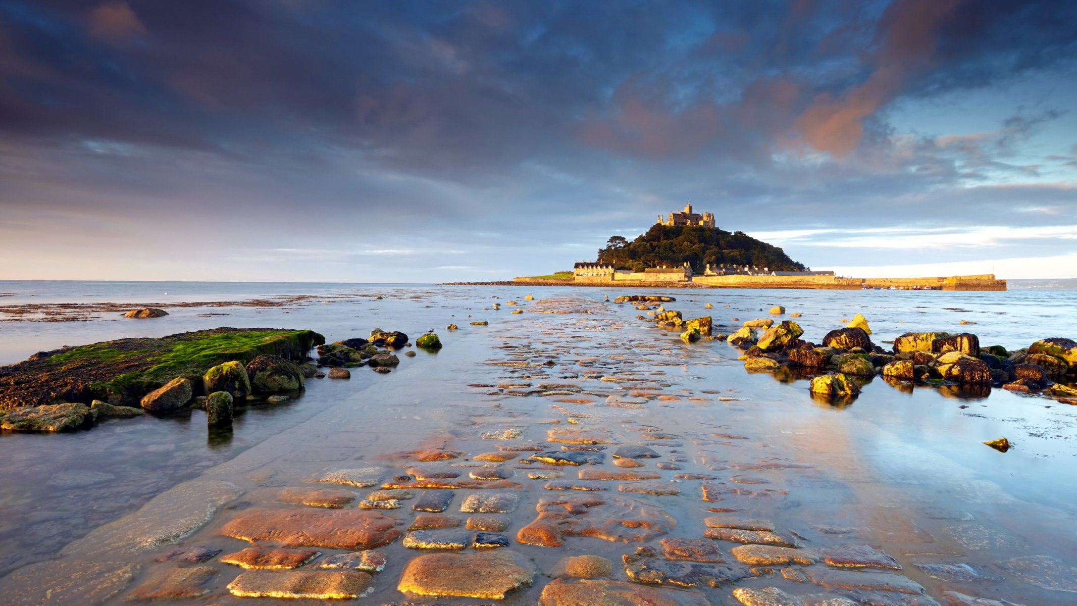 st. michaels mounting cornwall landschaft