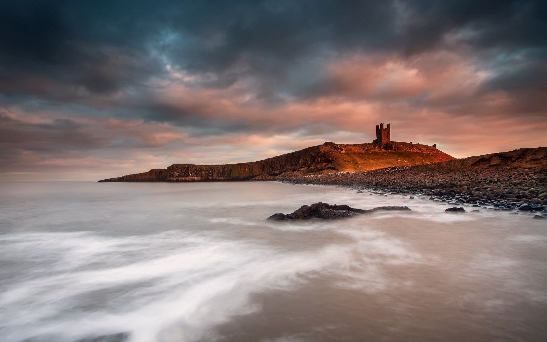 angleterre craster mer paysage