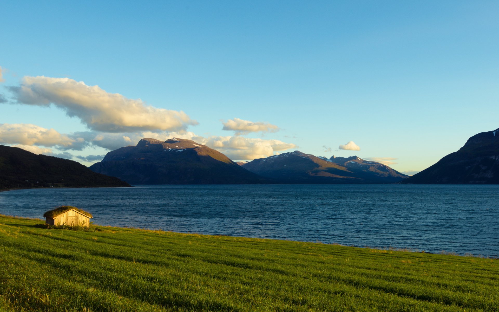 morning gulf house landscape norway