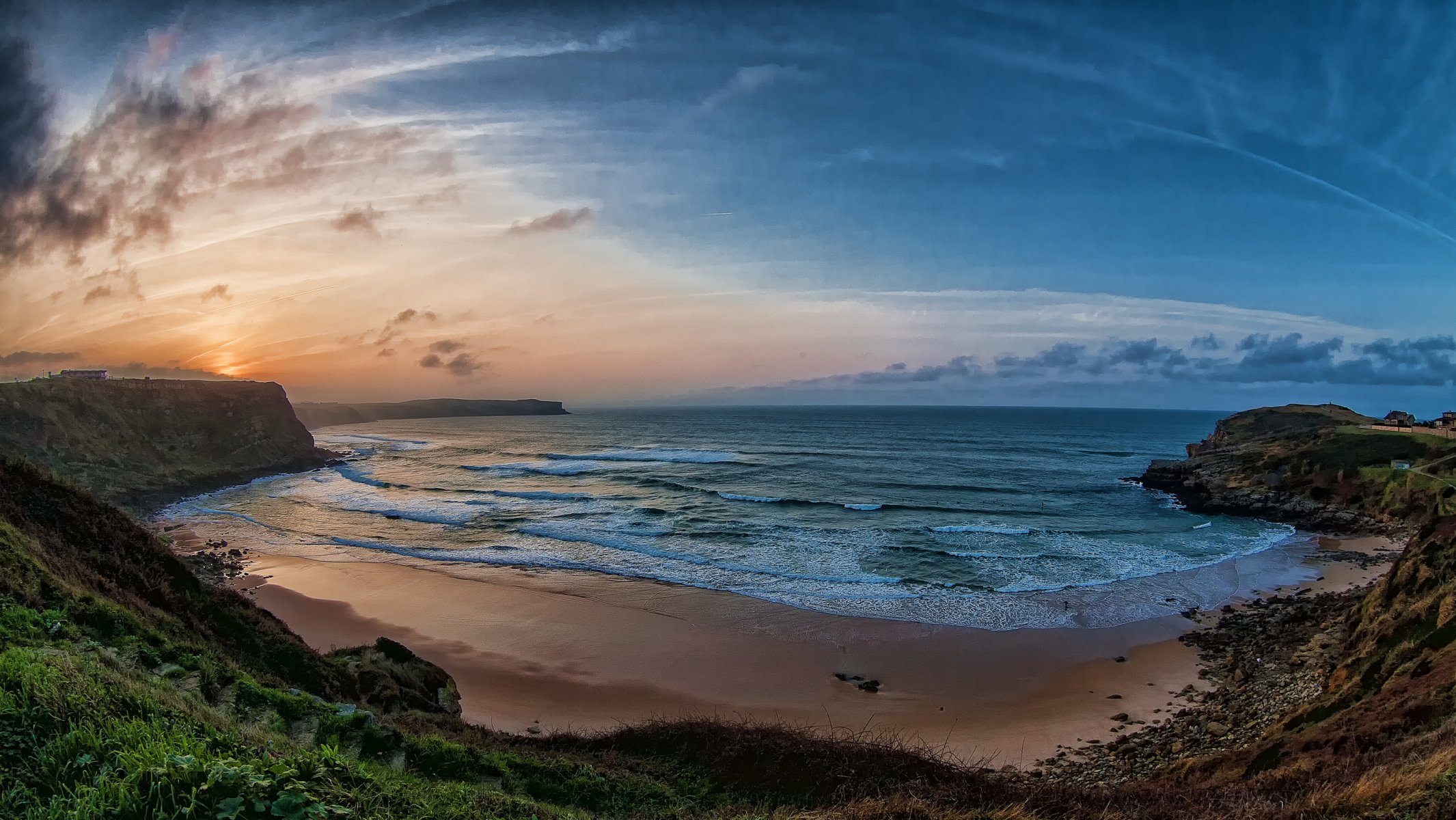 mare baia spiaggia mattina alba