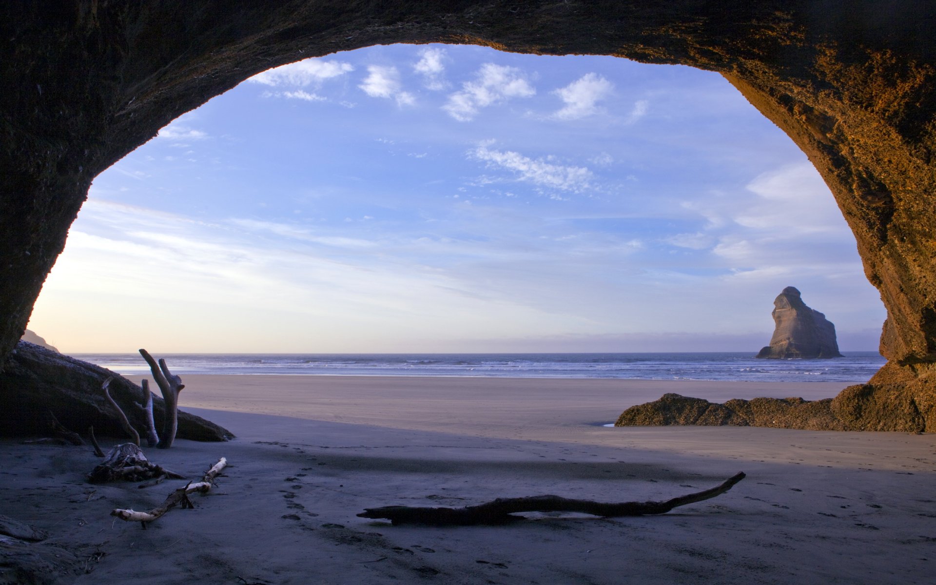 new zealand beach sunset