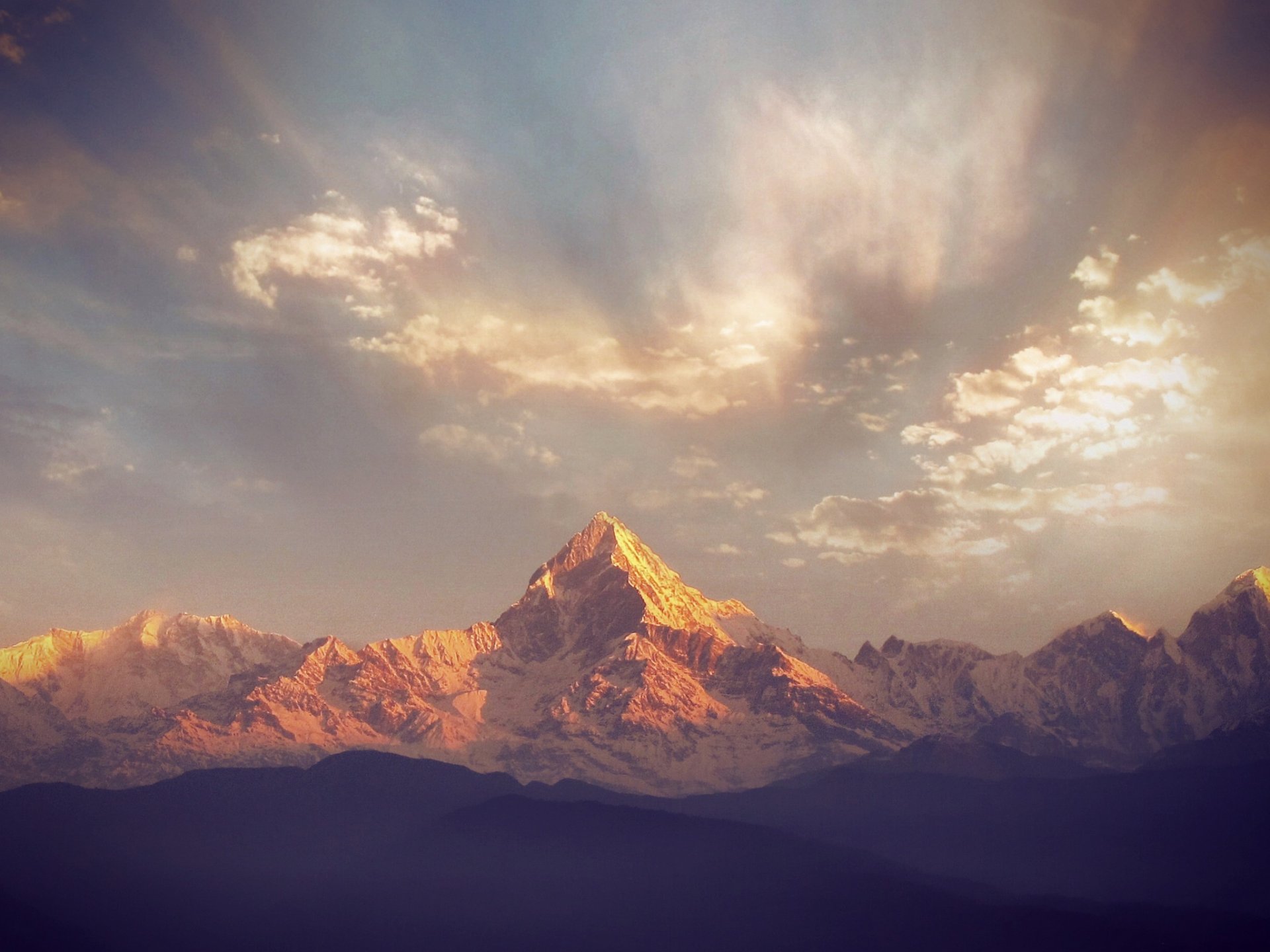 machapuchare 7000m nepal berge gebirge panorama landschaft