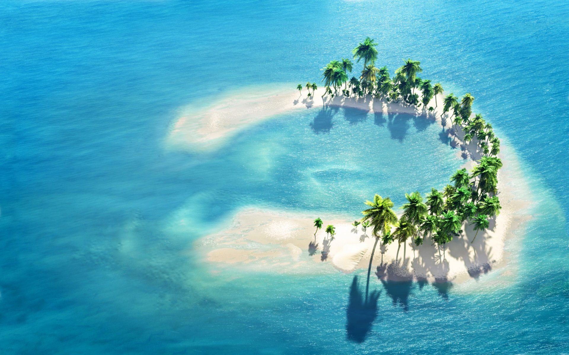 maldives île palmiers sable océan