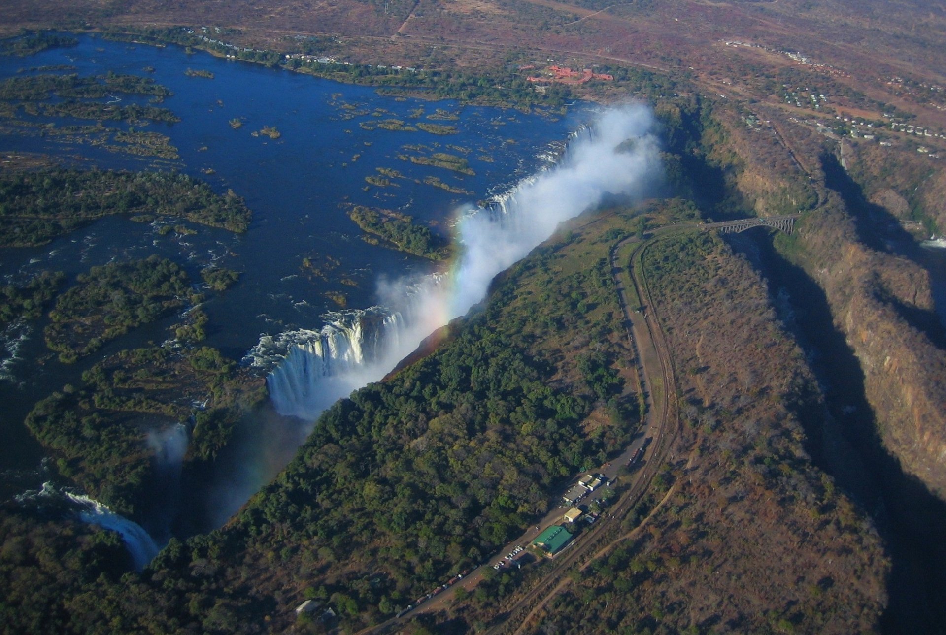 áfrica tierra torcedura río cascada árboles camino puente roturas carreteras puentes