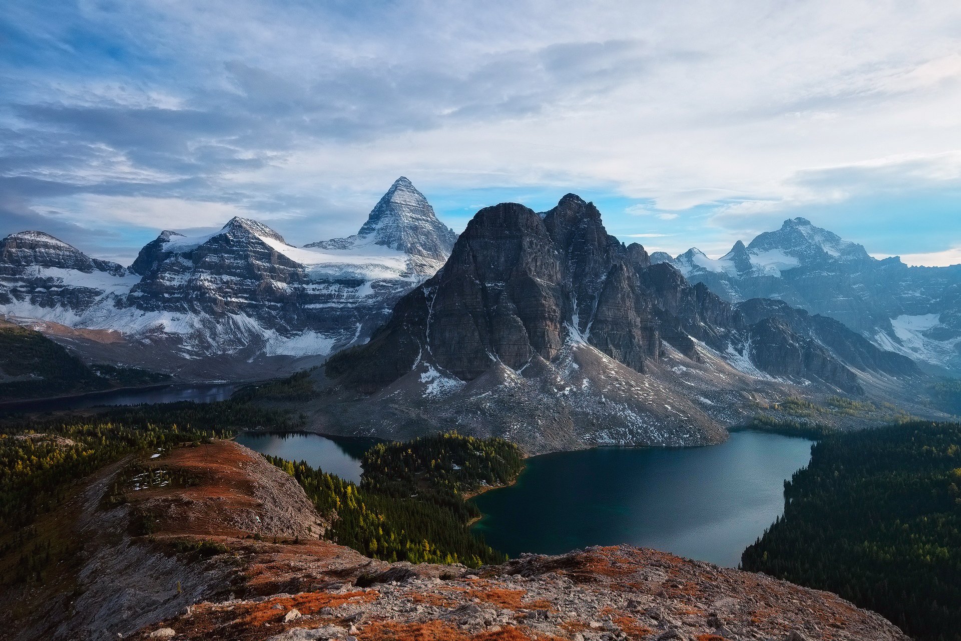 canada provincia della columbia britannica alberta mf assiniboine montagne foreste