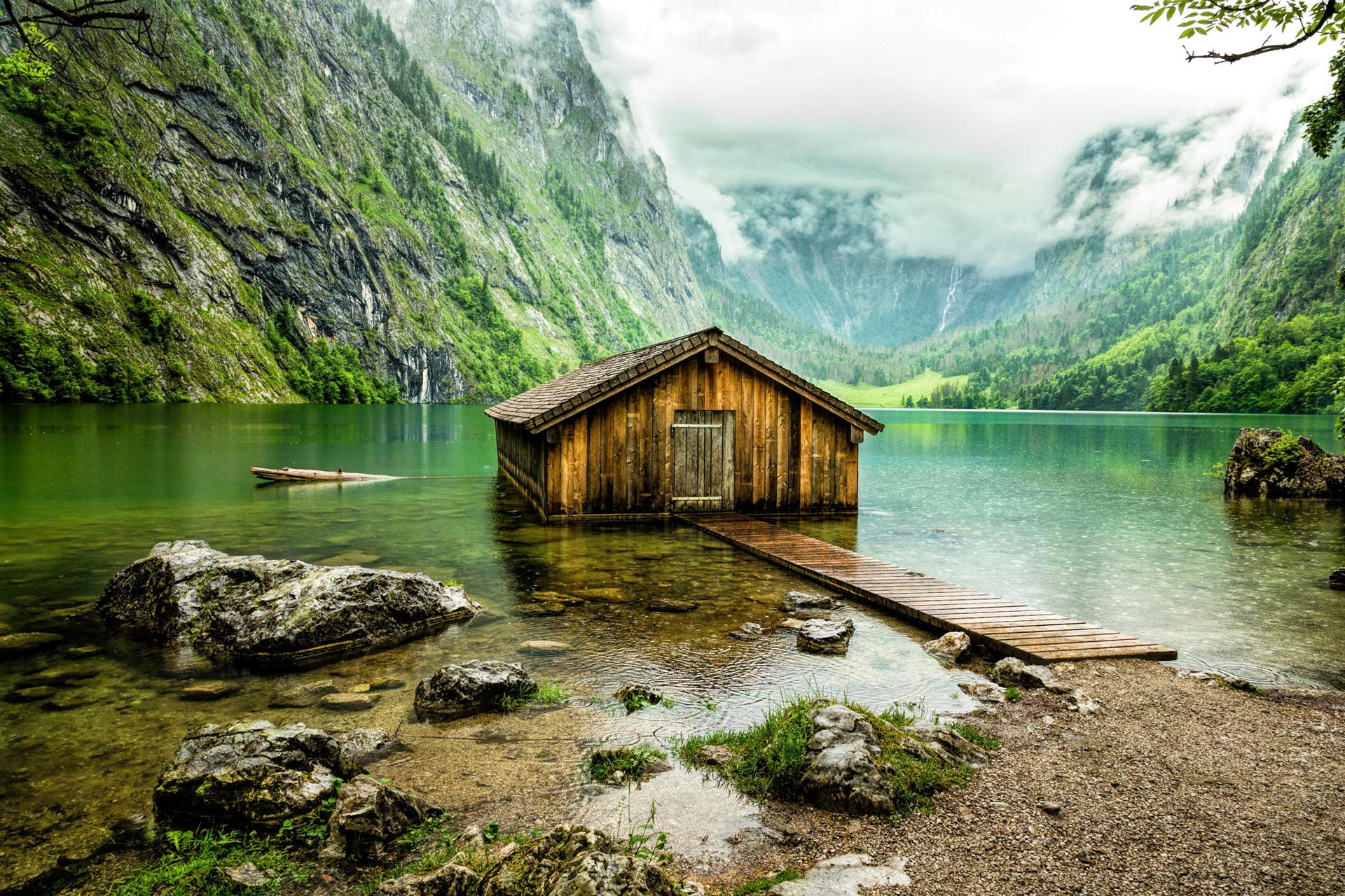 obersee бавария германия озеро горы домик ангар