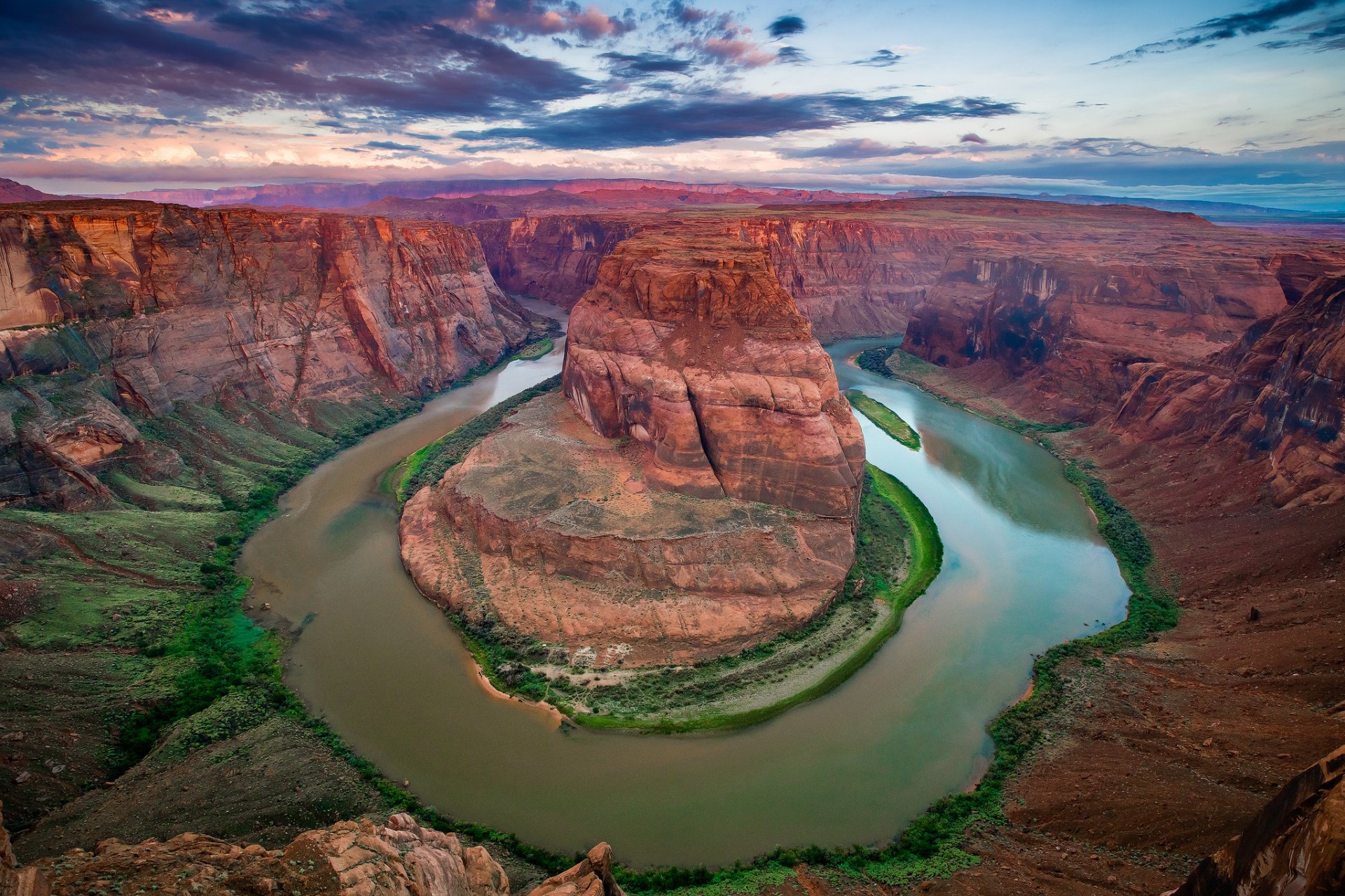 stany zjednoczone stan arizona rzeka kolorado kanion horseshoe bend horseshoe