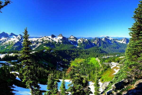 Photos of nature. USA, summit, Mount Rainier