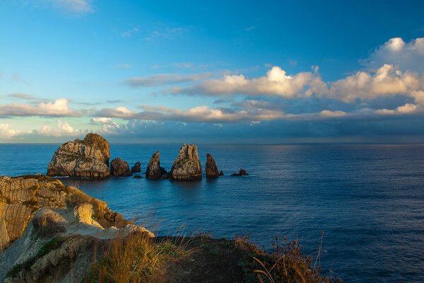 La bellezza della natura. Paesaggio con mare e rocce