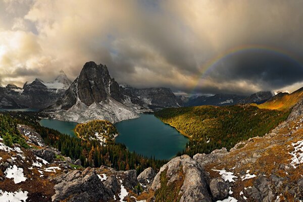 Arcobaleno panoramico sull autumnigoramitummann