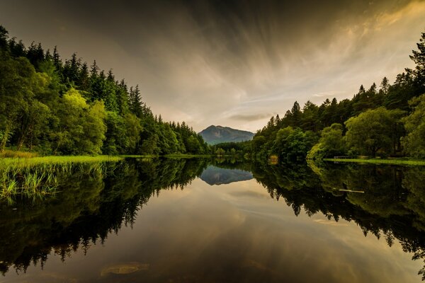 Lochane Forest Lake in Scotland