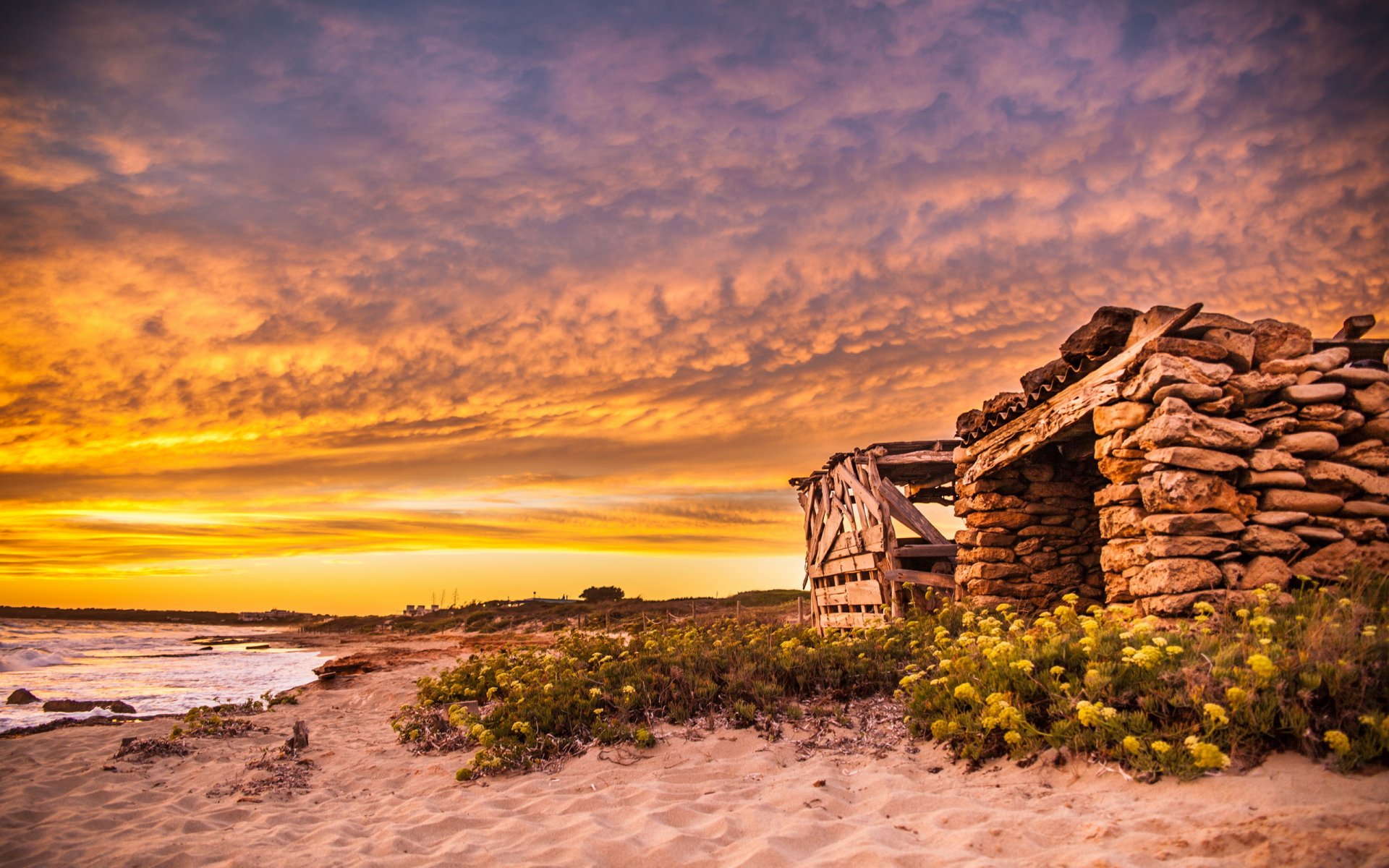 sonnenuntergang meer strand landschaft