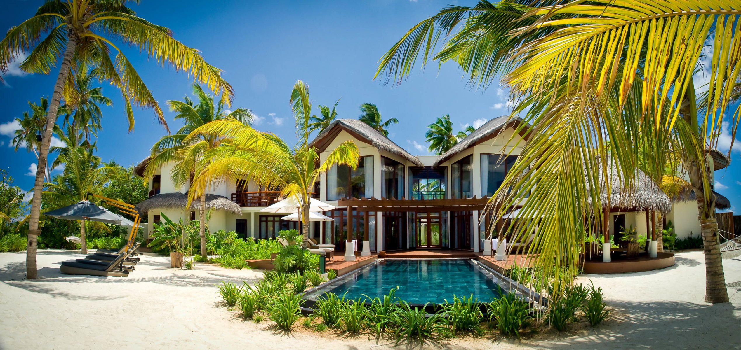 villa palmiers piscine exotic maldives