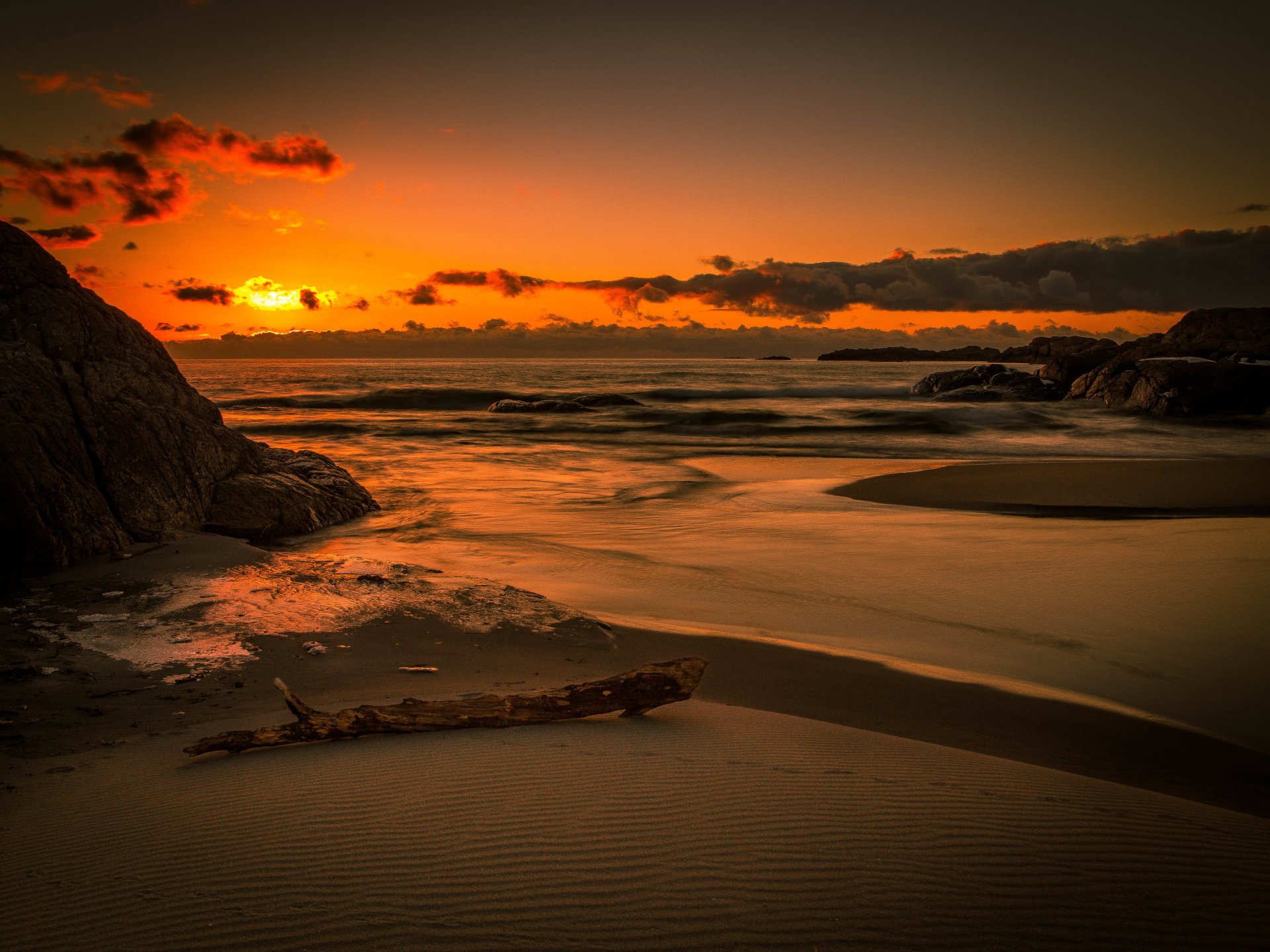 nature landscape beach ocean sand dawn horizon