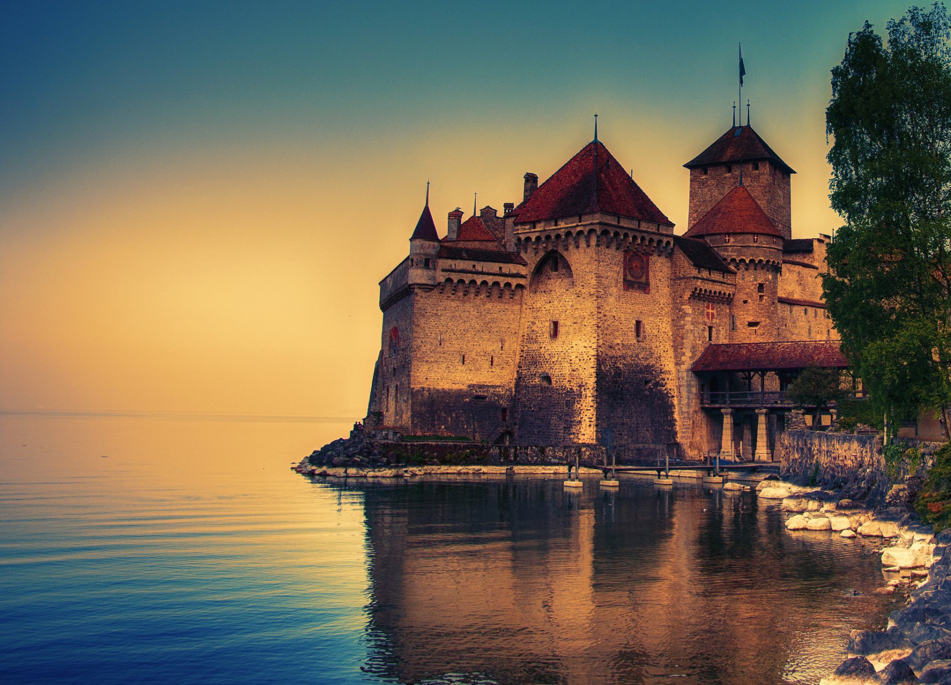 suiza lago de ginebra castillo de chillon