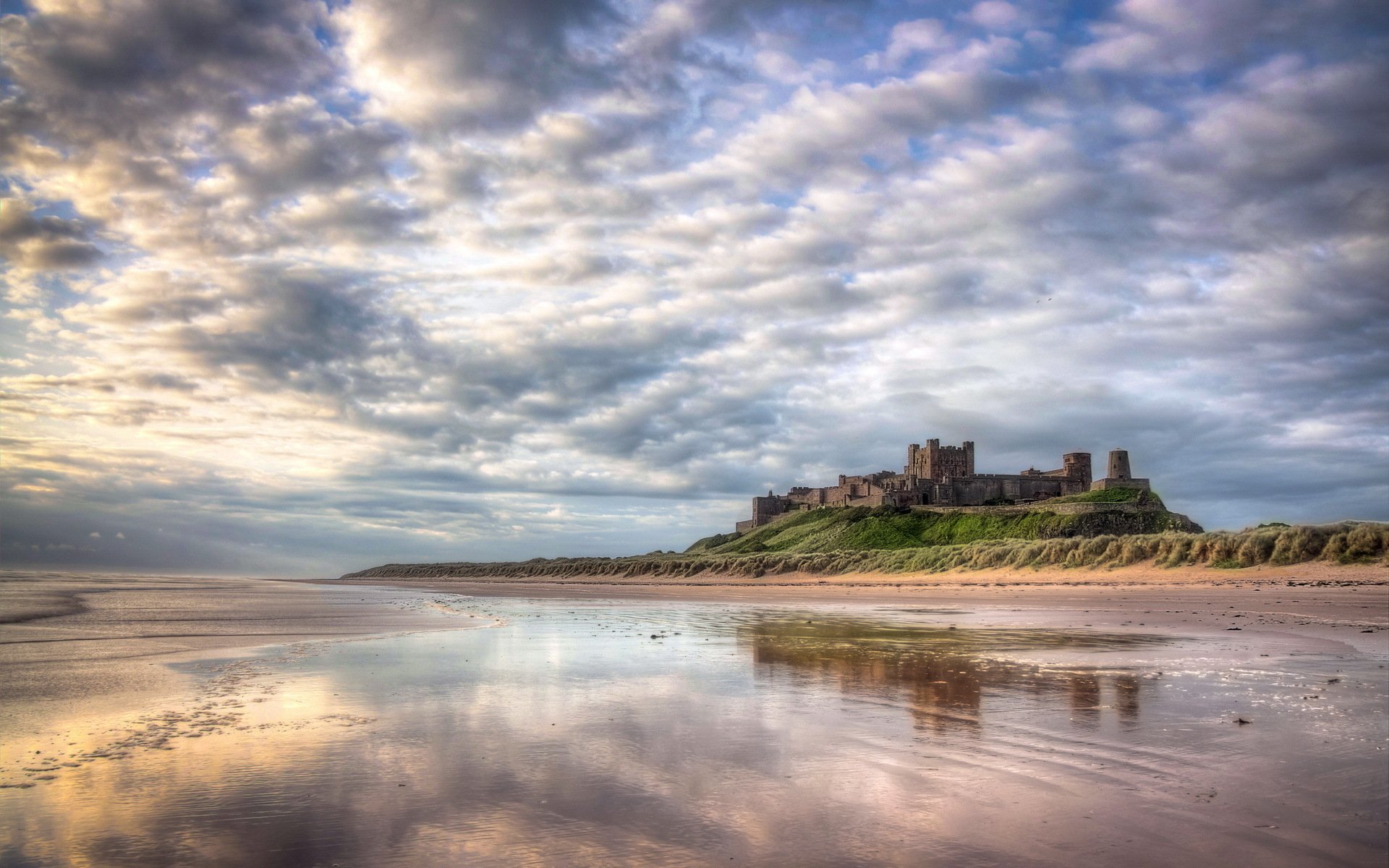 castillo de bamburgh northumberland paisaje