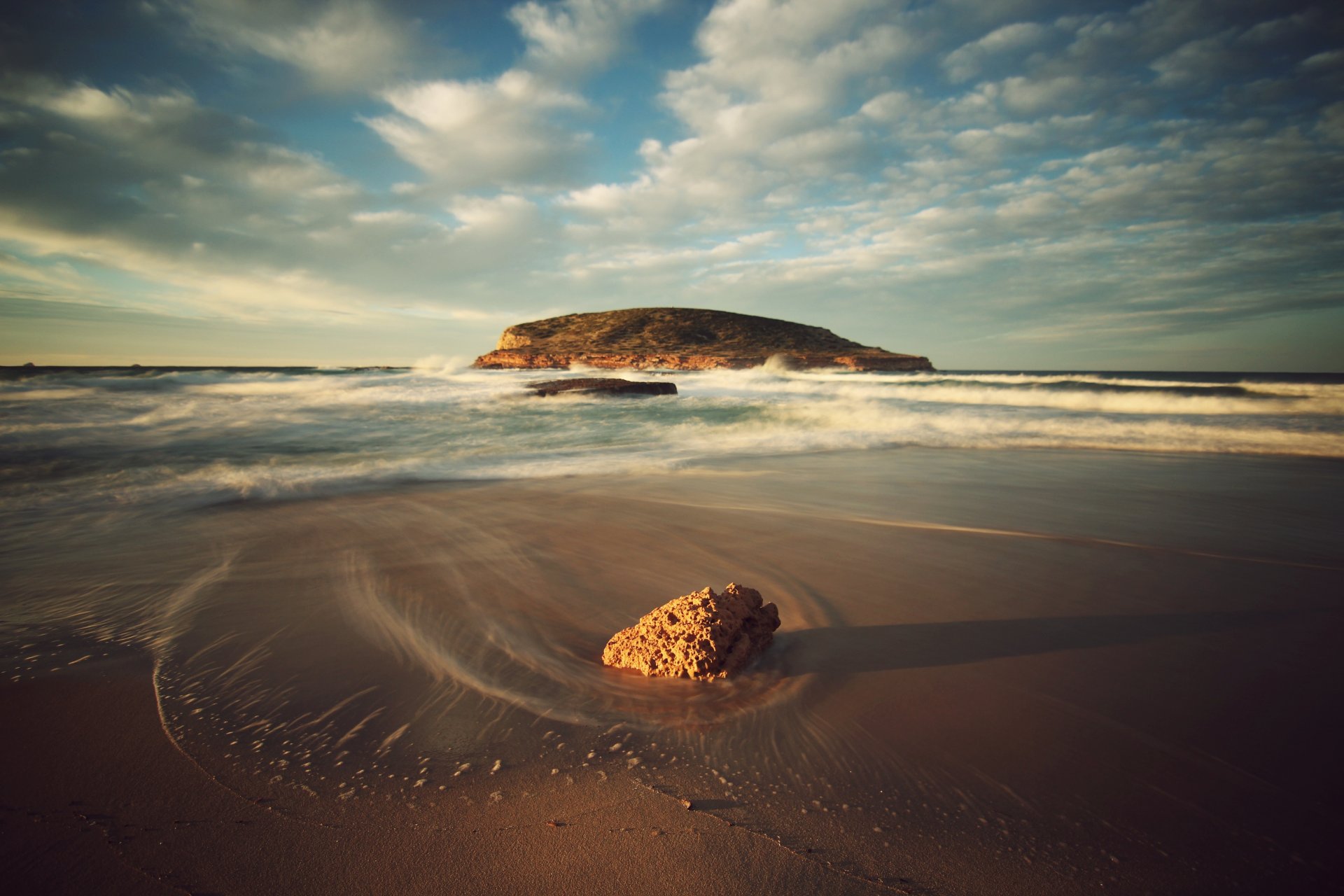 ibiza küste wasser brandung himmel landschaft sand