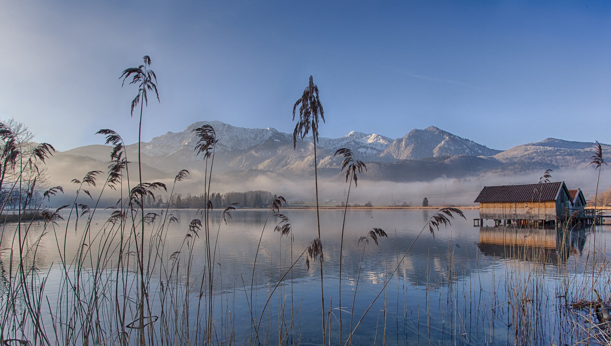 lago eichsee baviera alemania lago mañana niebla