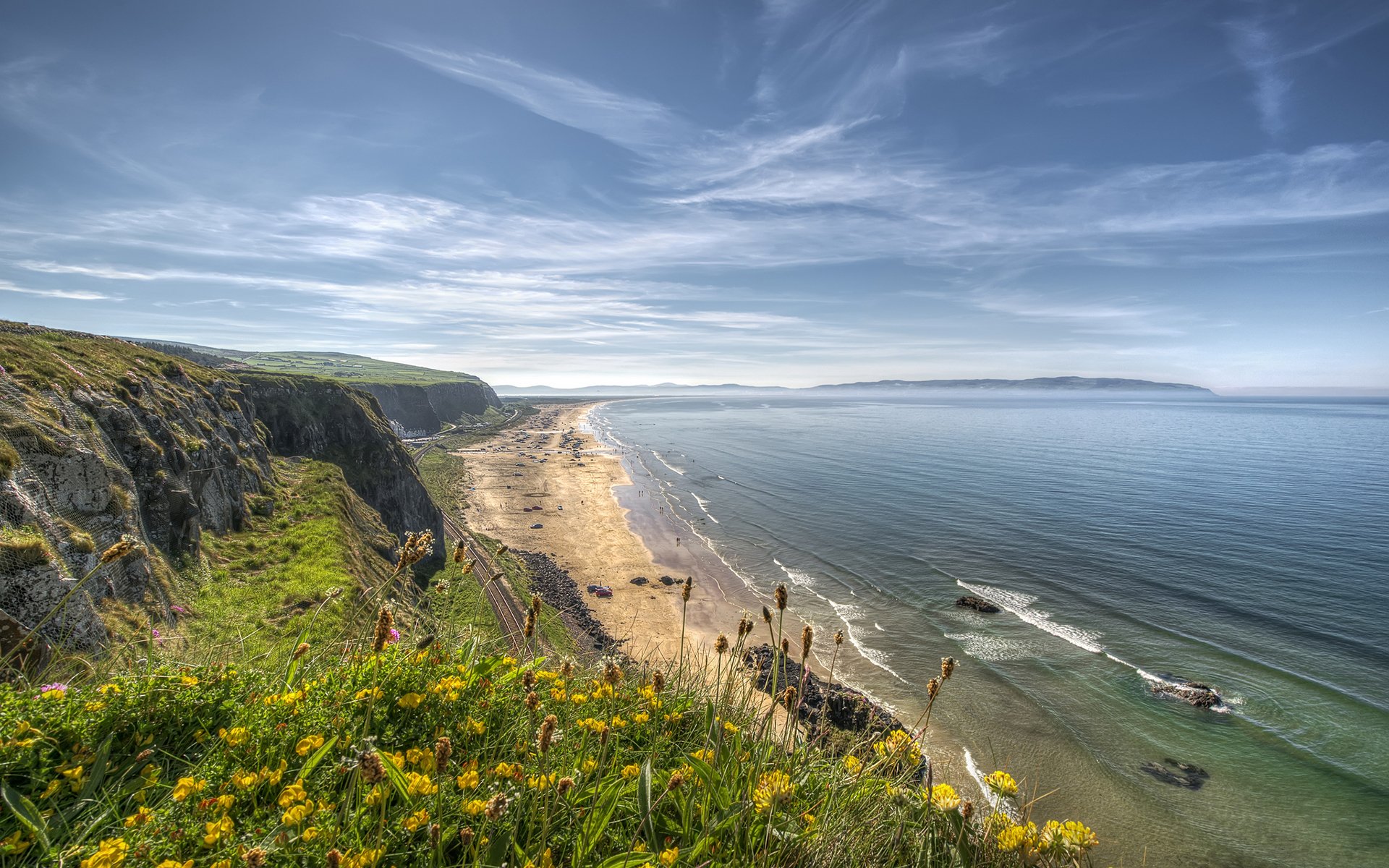 benone plage irlande océan atlantique