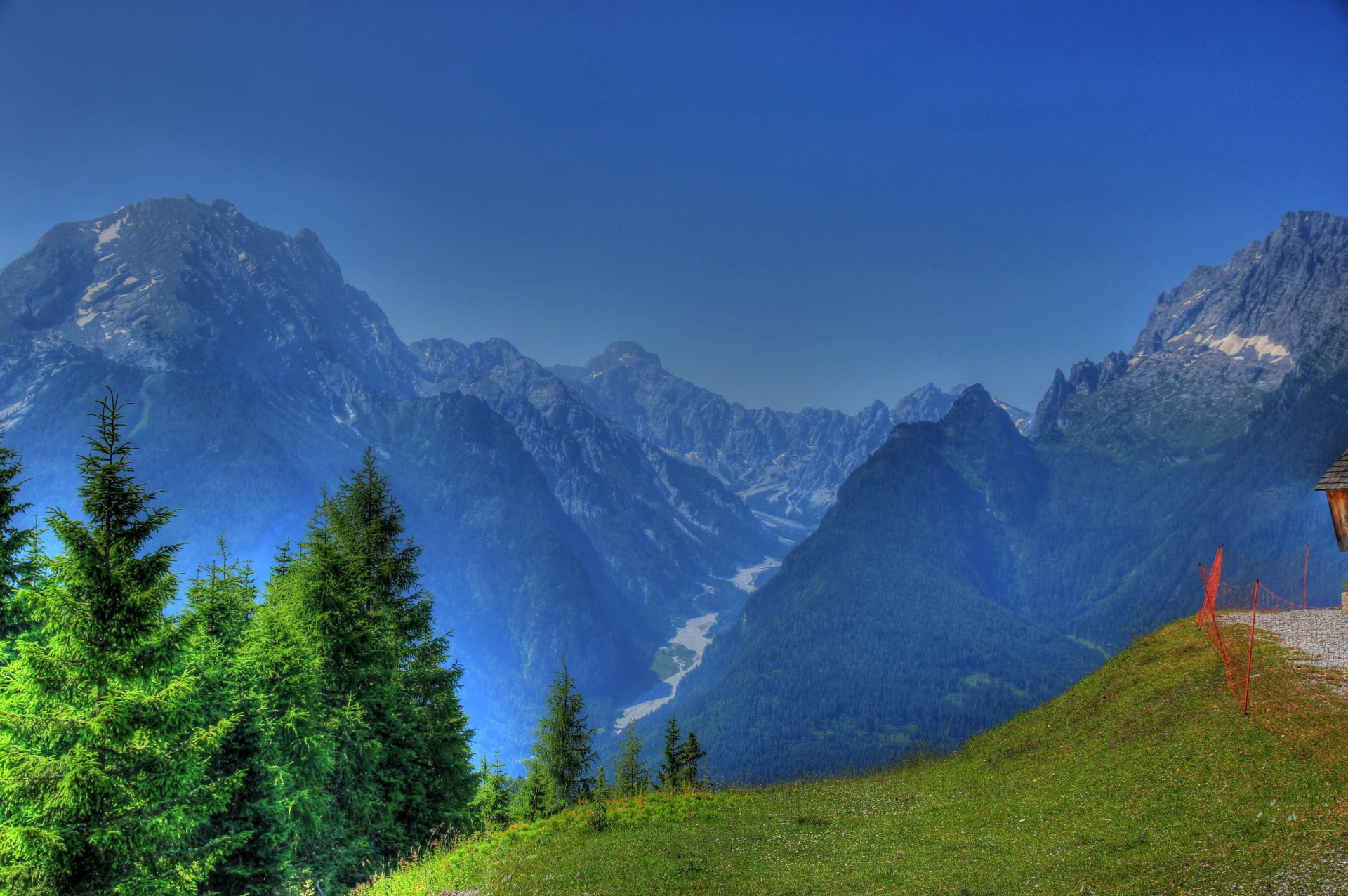 горы германия пейзаж рамзау бавария hdr природа