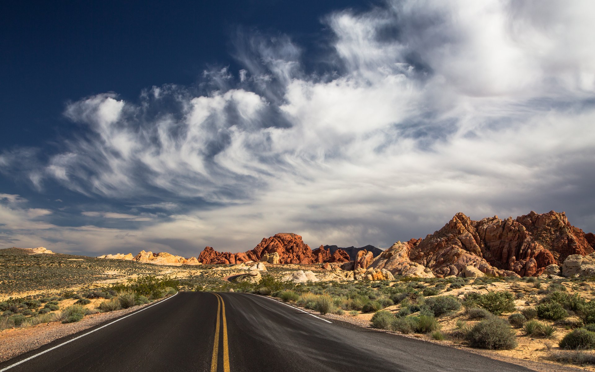 nord-las vegas feuertal state park natur straße wüste