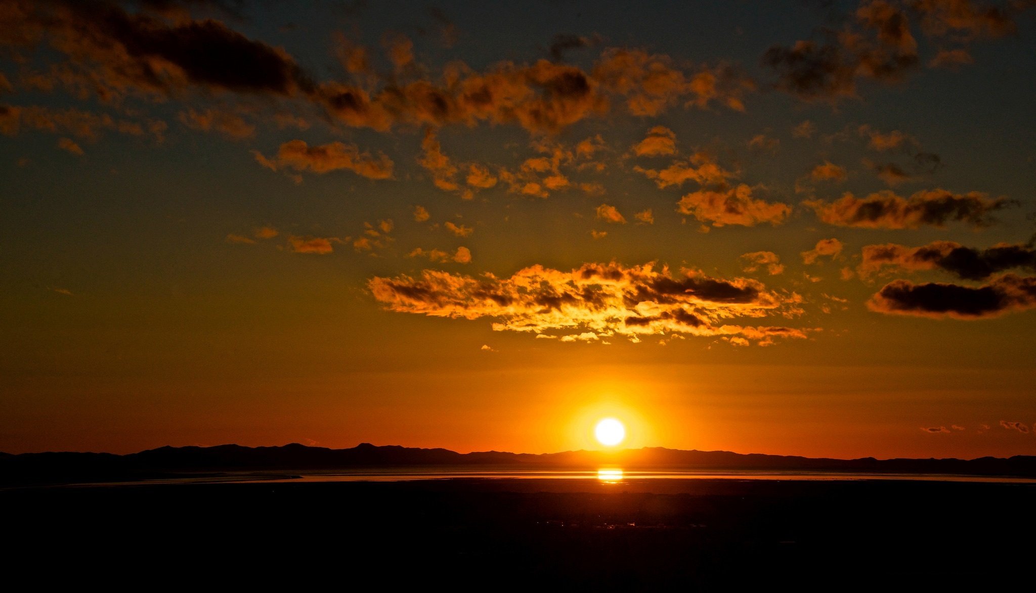 landscape sunset sky clouds beauty