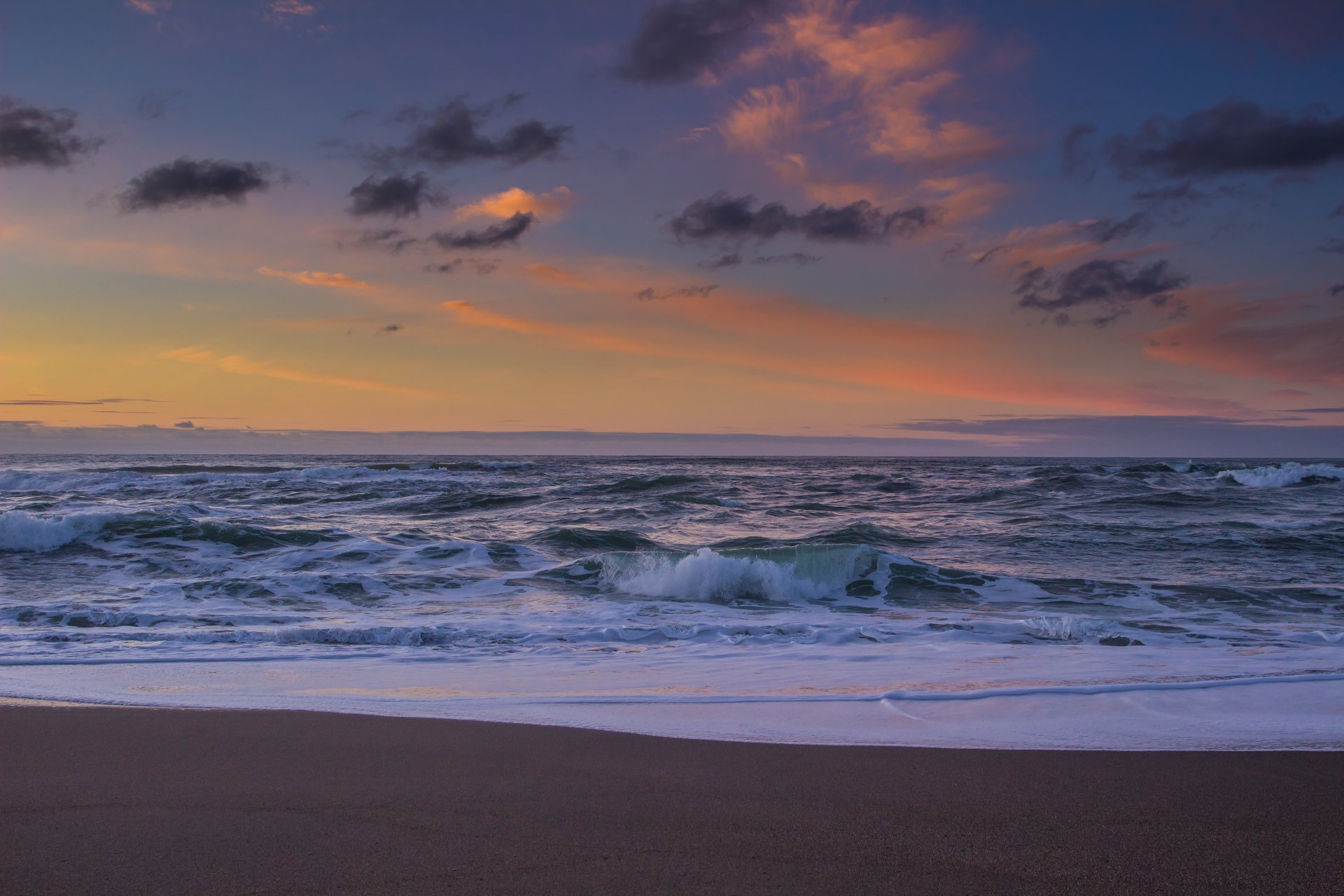 paisaje océano playa costa arena amanecer