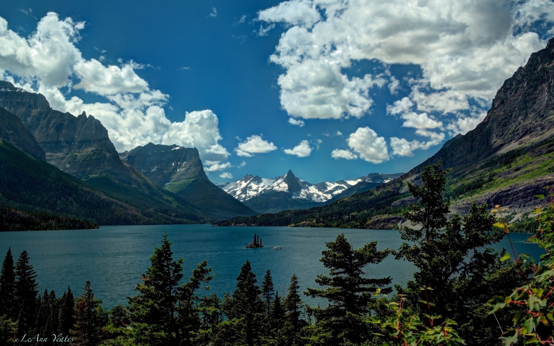 st mary lake park narodowy glacier montana góry skaliste glacier jezioro